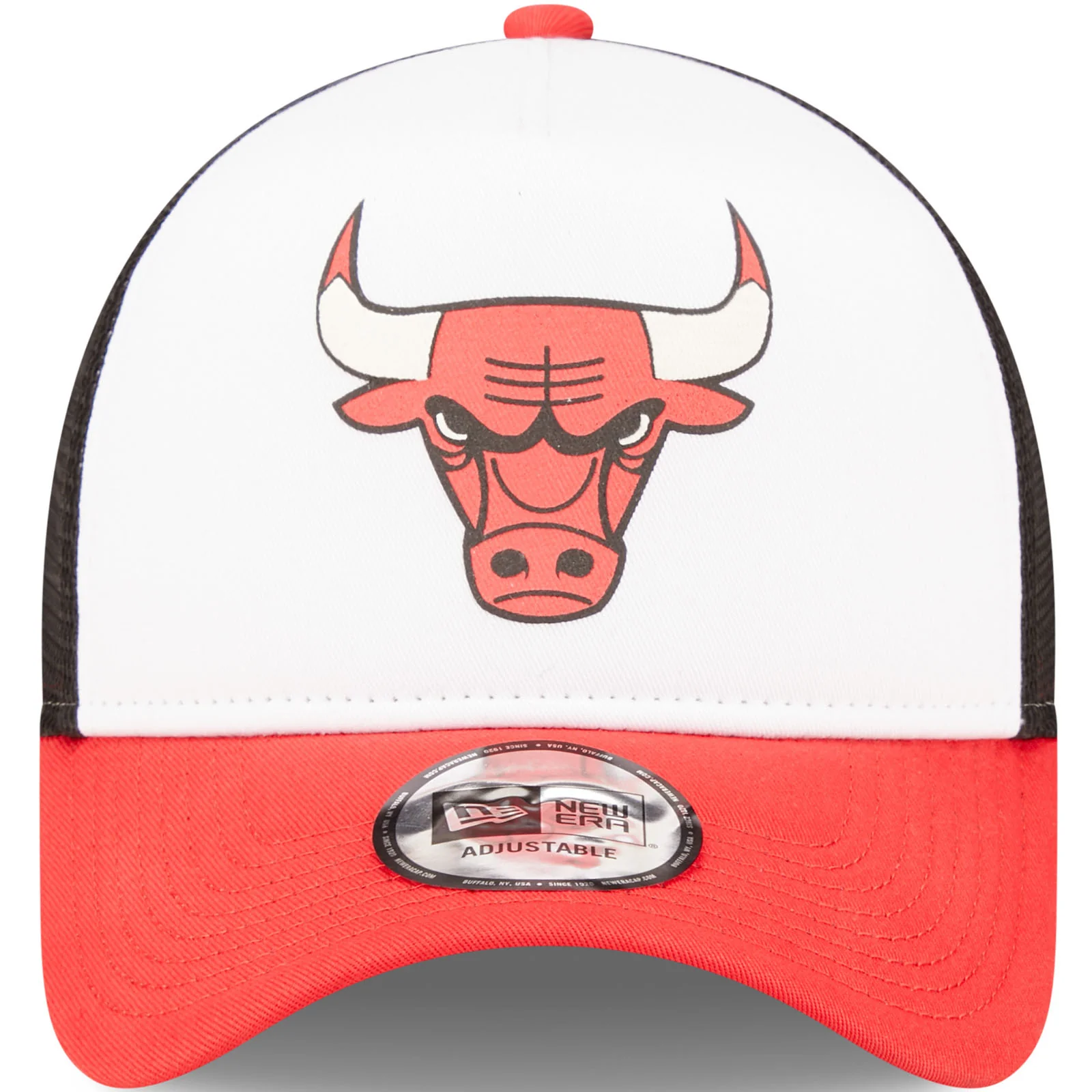 New Era Chicago Bulls Team Color Block A-Frame Snapback Trucker Cap - White - Image 4