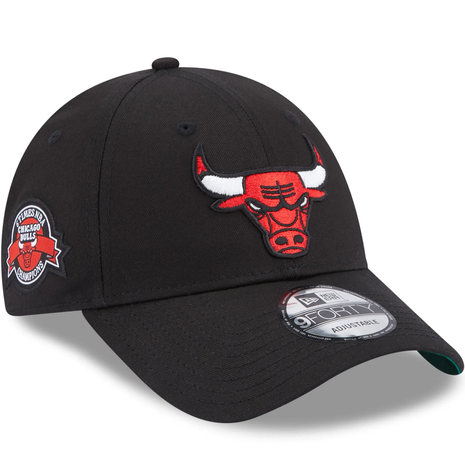 New Era Chicago Bulls x6 NBA Champions 9FORTY Cap - Black - Image 3