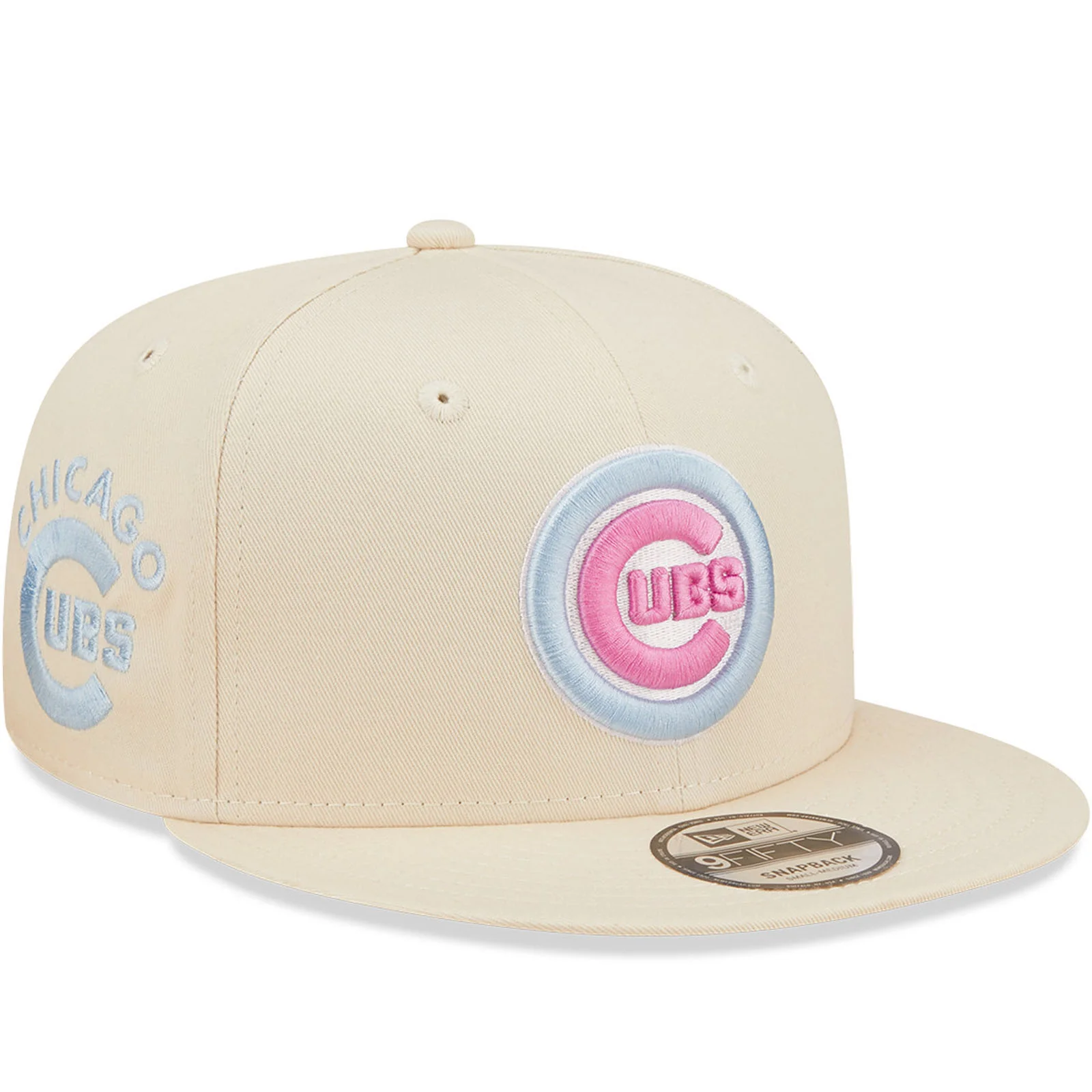 New Era Chicago Cubs Pastel Patch 9FIFTY Snapback Cap - Cream - Image 3
