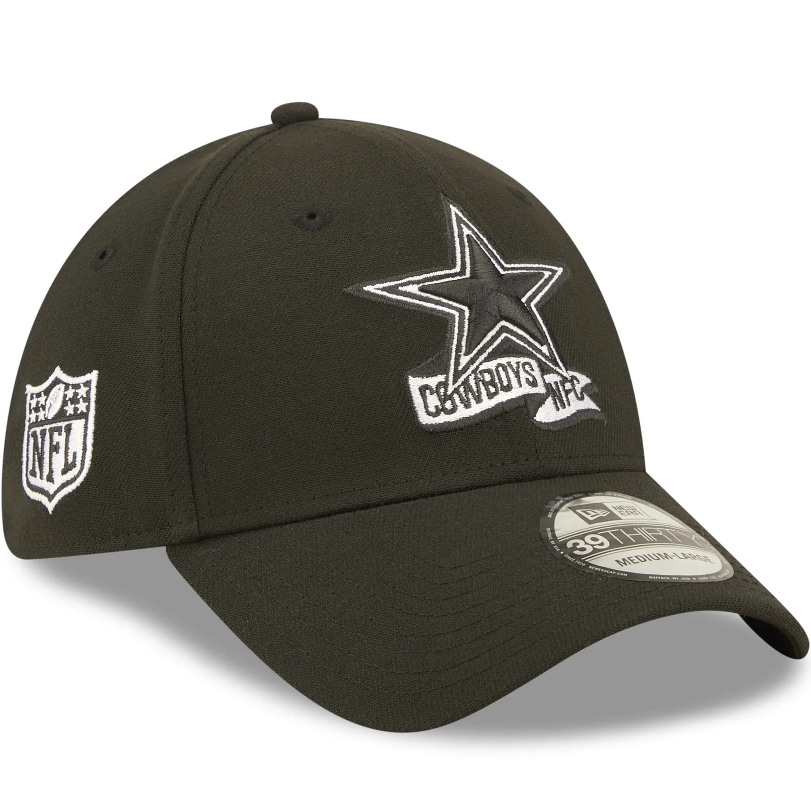 New Era Dallas Cowboys NFL 39THIRTY Sideline 2022 Baseball Cap - Black - Image 3
