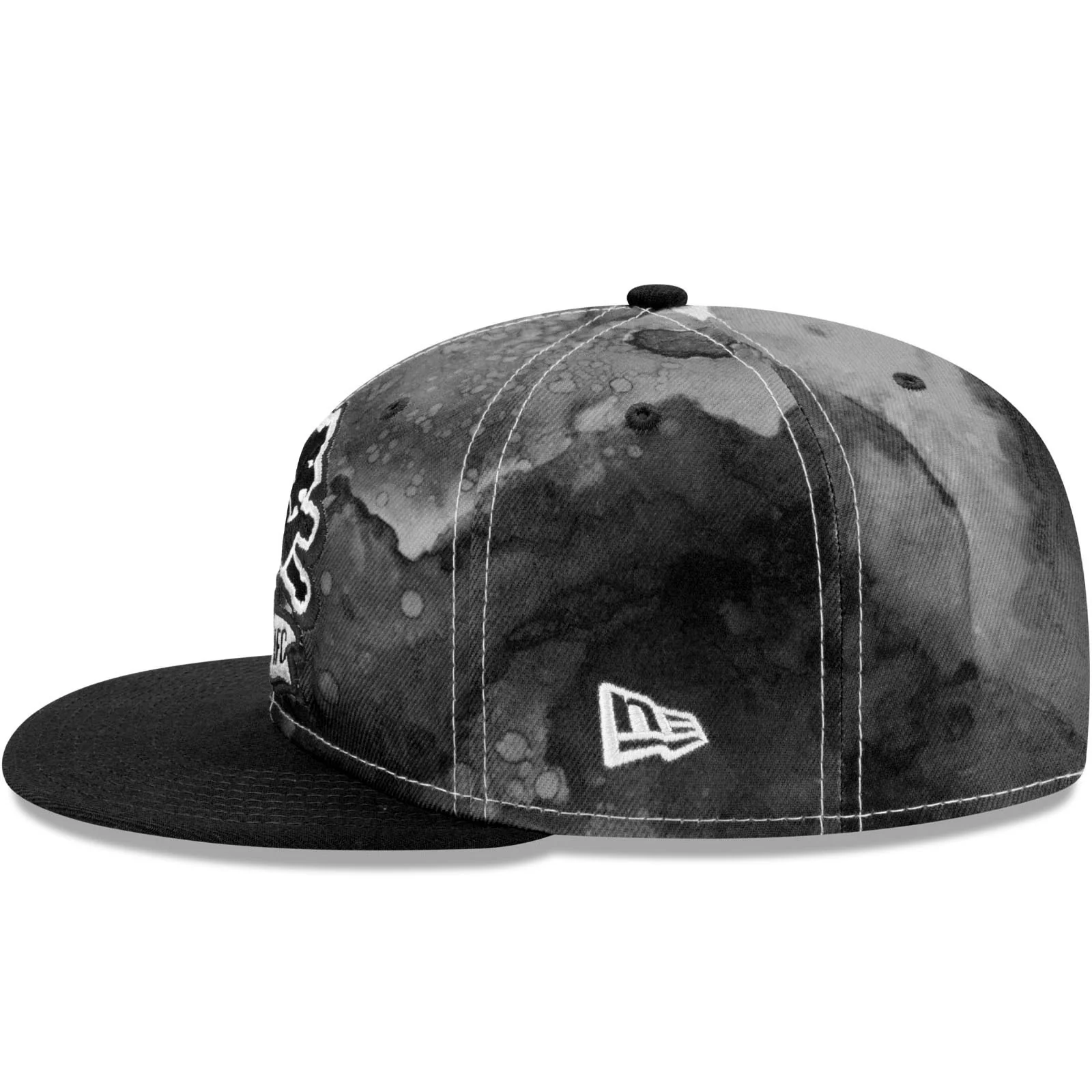 New Era Detroit Lions NFL 9FIFTY 2022 Sideline Ink Baseball Cap Black - Image 5