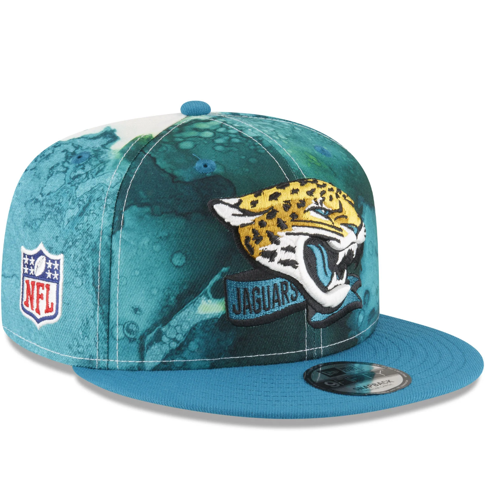 New Era Jacksonville Jaguars NFL 2022 Sideline Ink 9FIFTY Baseball Cap - Green - Image 3