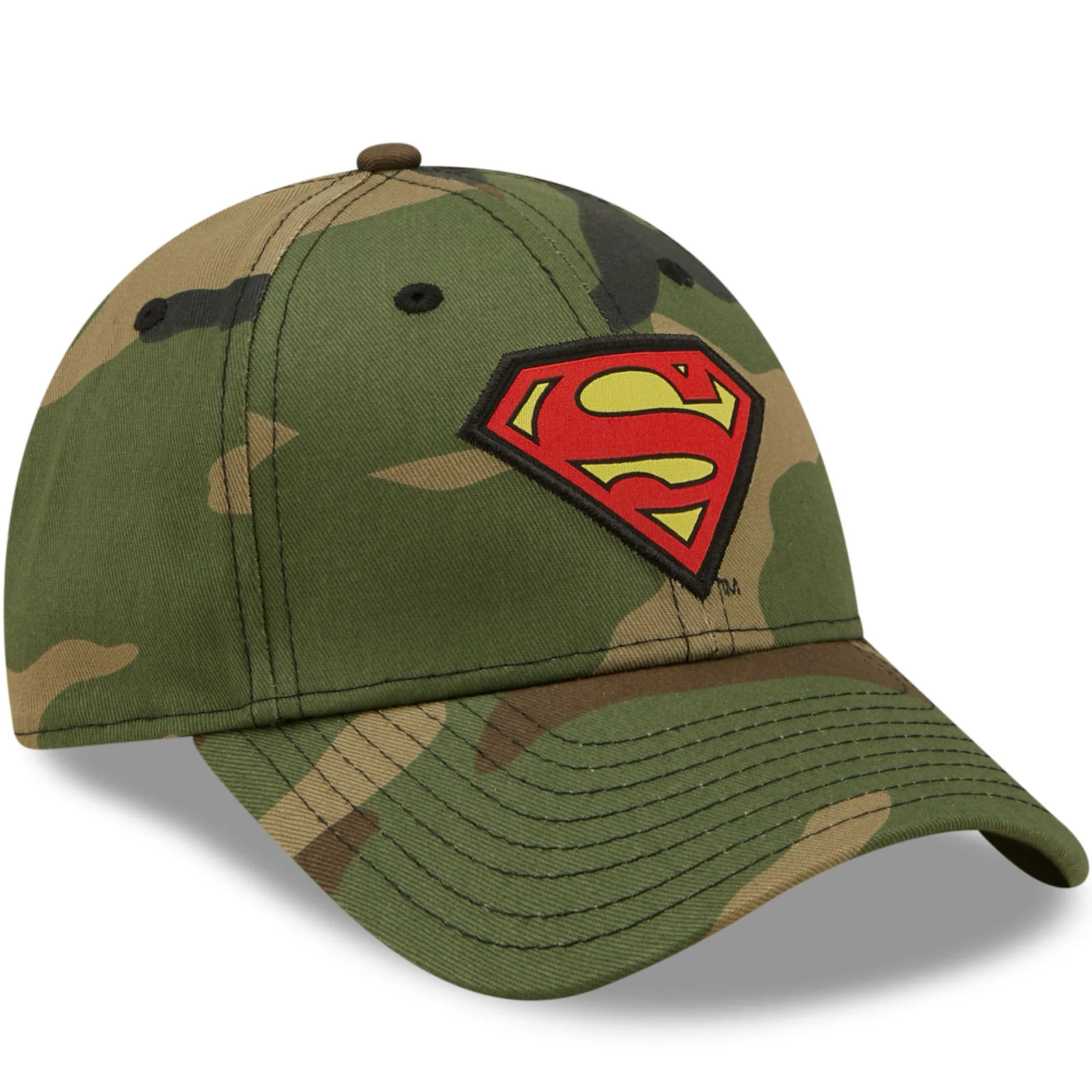 New Era Kids Superman Badge 9FORTY Adjustable Baseball Cap - Green Camo - Image 3