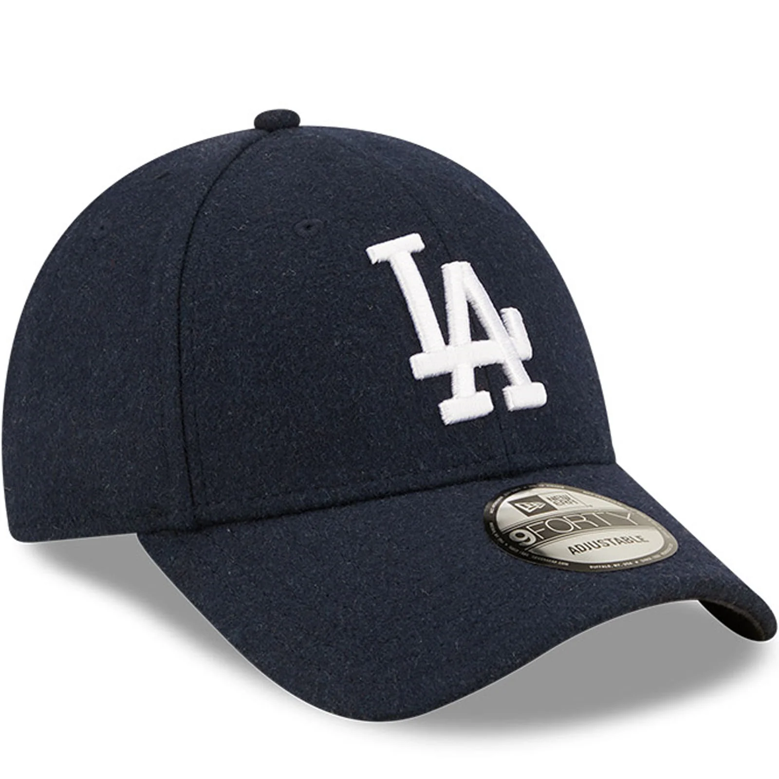 New Era LA Dodgers 9FORTY Melton Wool Baseball Cap - Blue - Image 3
