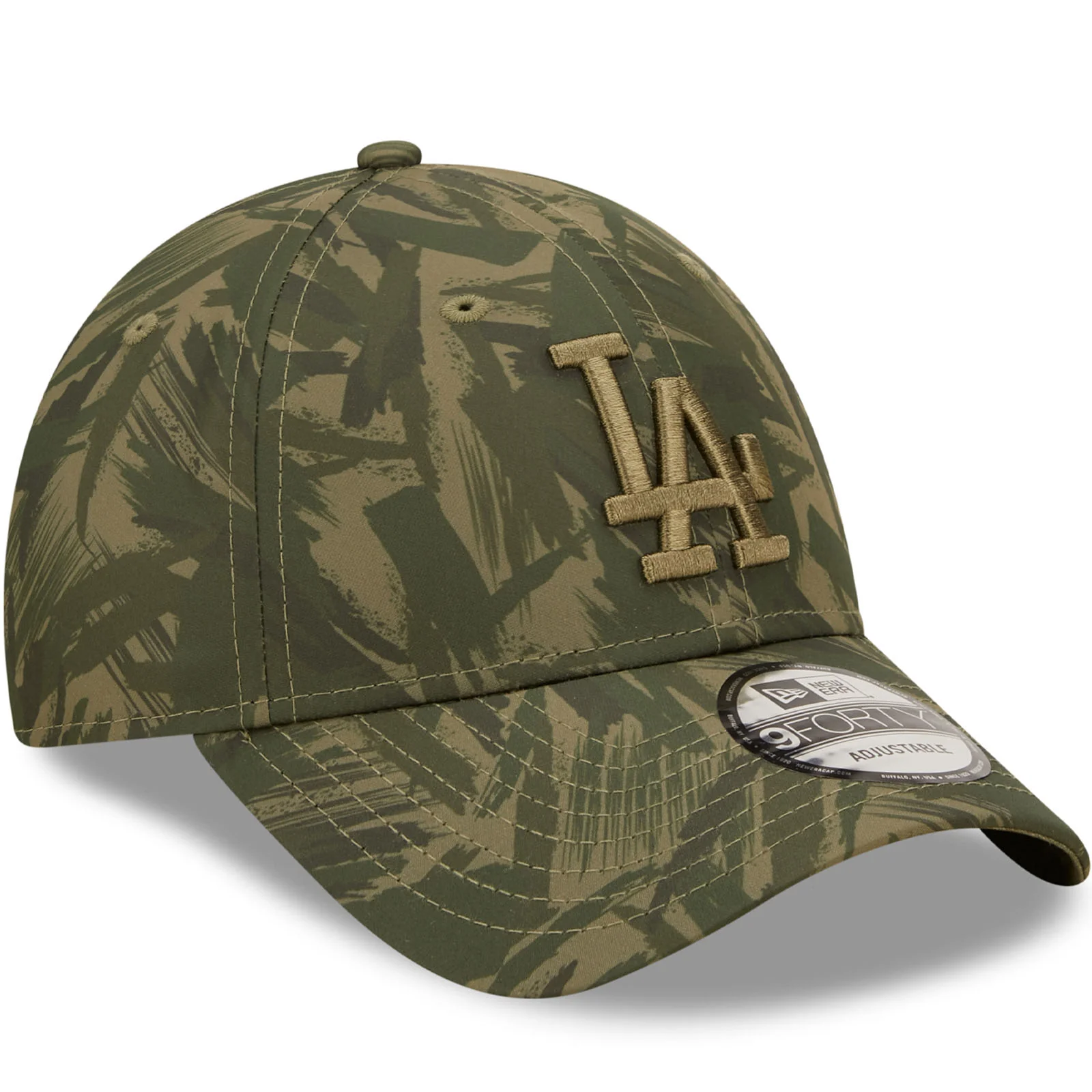 New Era LA Dodgers Painted 9FORTY Adjustable Strapback Cap - Green - Image 3