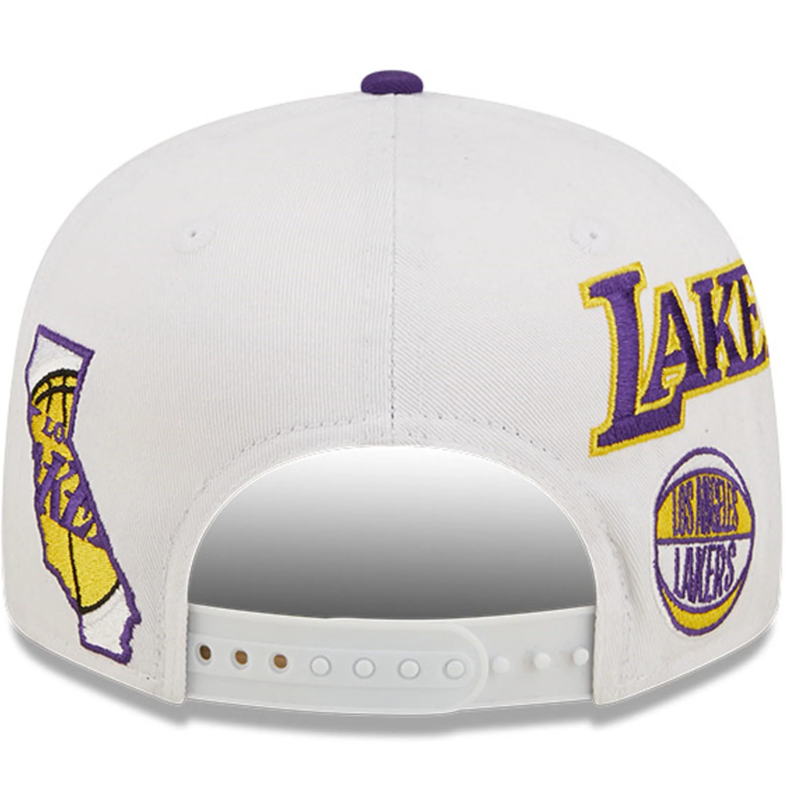 New Era LA Lakers 9FIFTY All Over Patch Snapback Cap - White - Image 2
