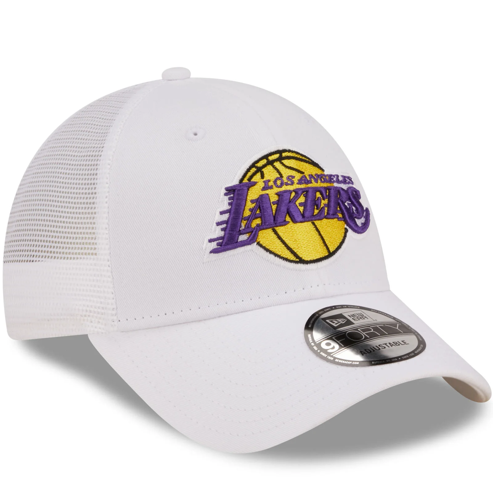 New Era LA Lakers Home Field 9FORTY A-Frame Trucker Cap - White - Image 3
