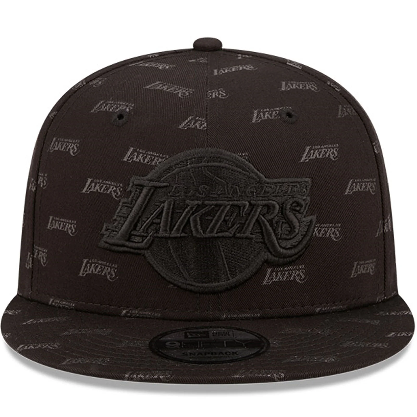 New Era LA Lakers NBA 9FIFTY Monogram AOP Baseball Cap - Black - Image 4