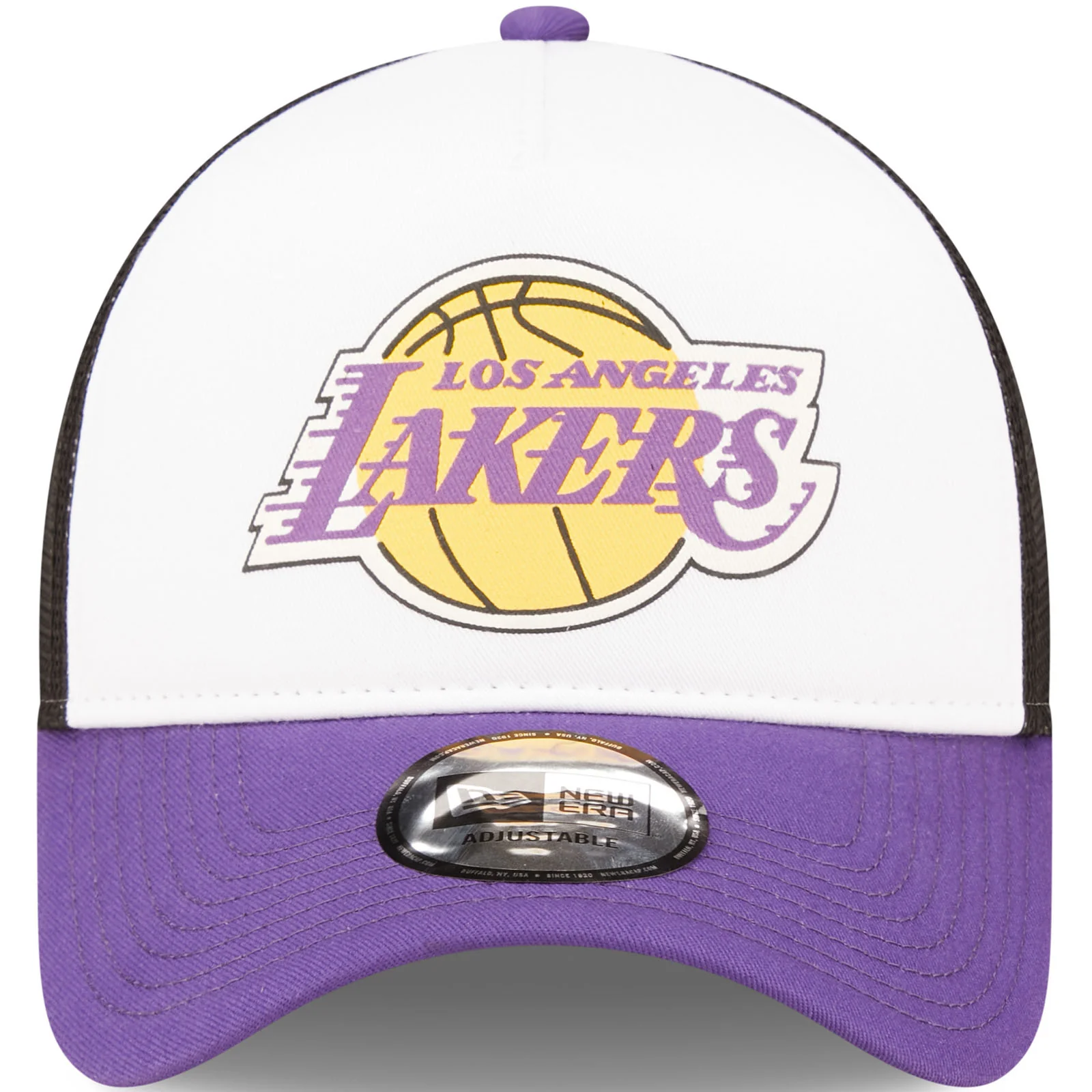 New Era LA Lakers Team Color Block A-Frame Snapback Trucker Cap - White - Image 4