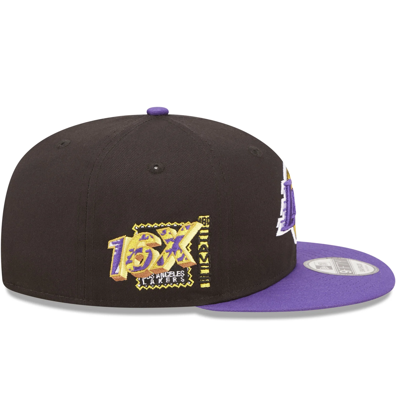 New Era Los Angeles Lakers Team Patch Snapback 9FIFTY Cap  - Black - Image 5
