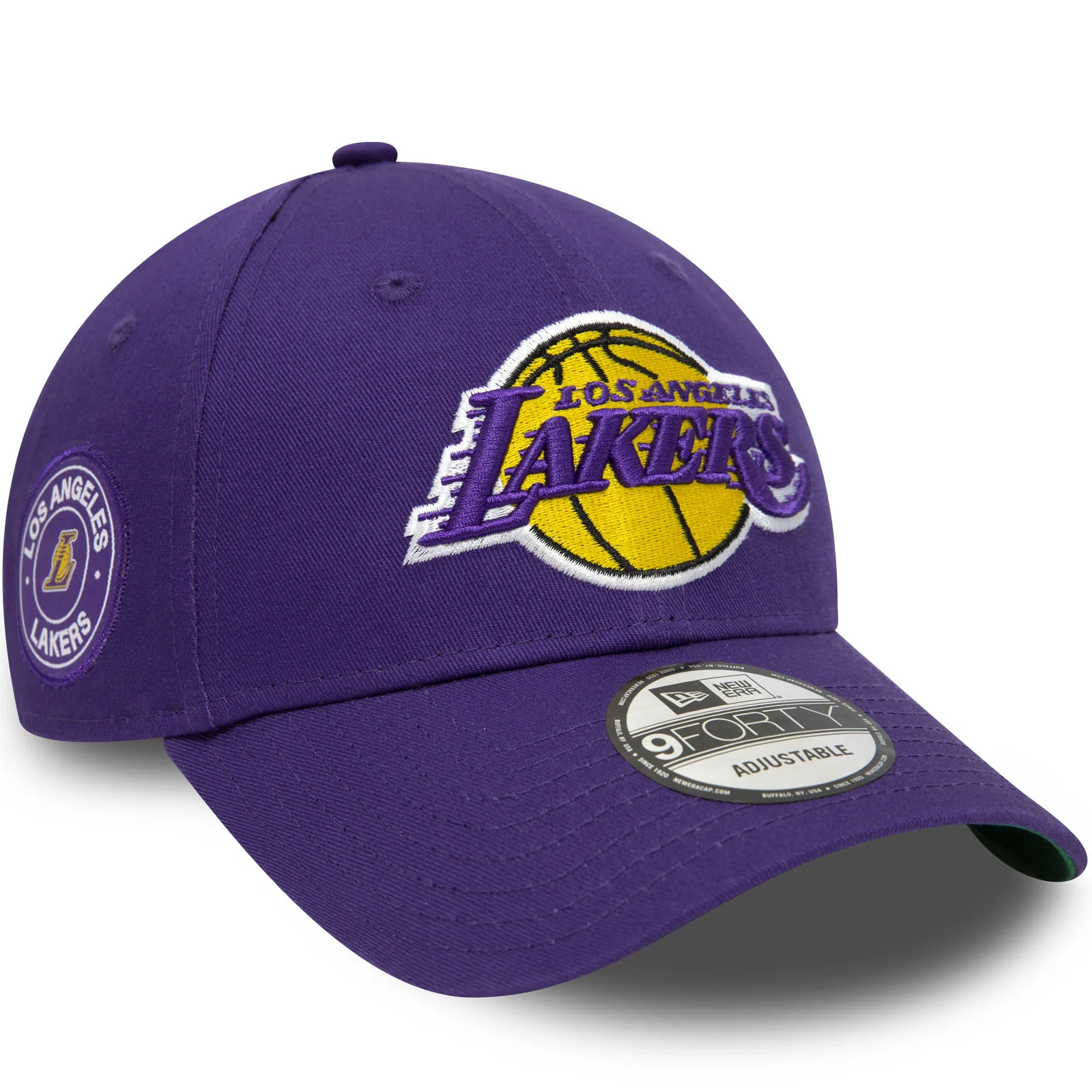 New Era Los Angeles Lakers Team Side Patch 9FORTY Cap  - Purple - Image 3