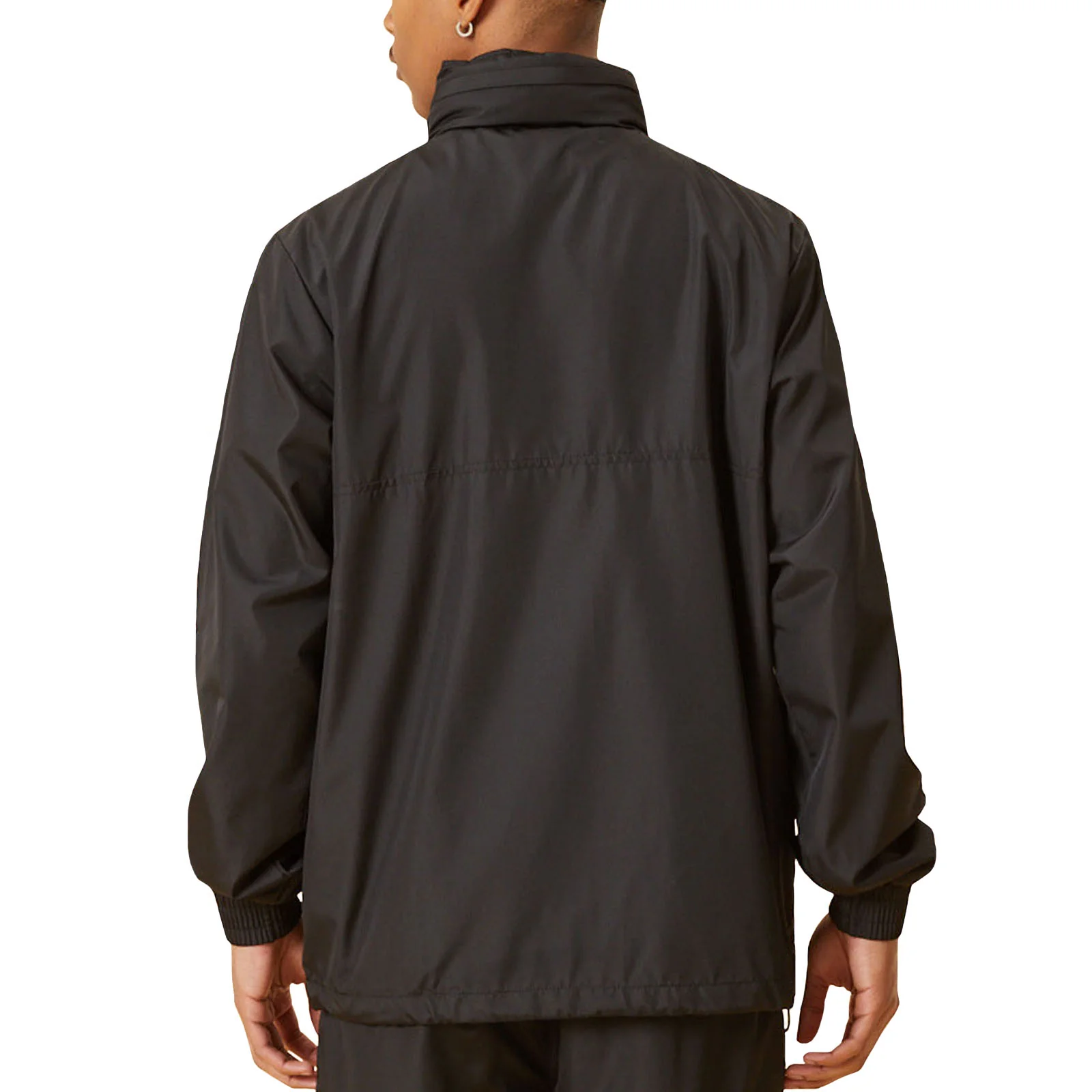 New Era Mens 1/4 Zip Retro Cargo Windbreaker Jacket - Black - Image 2