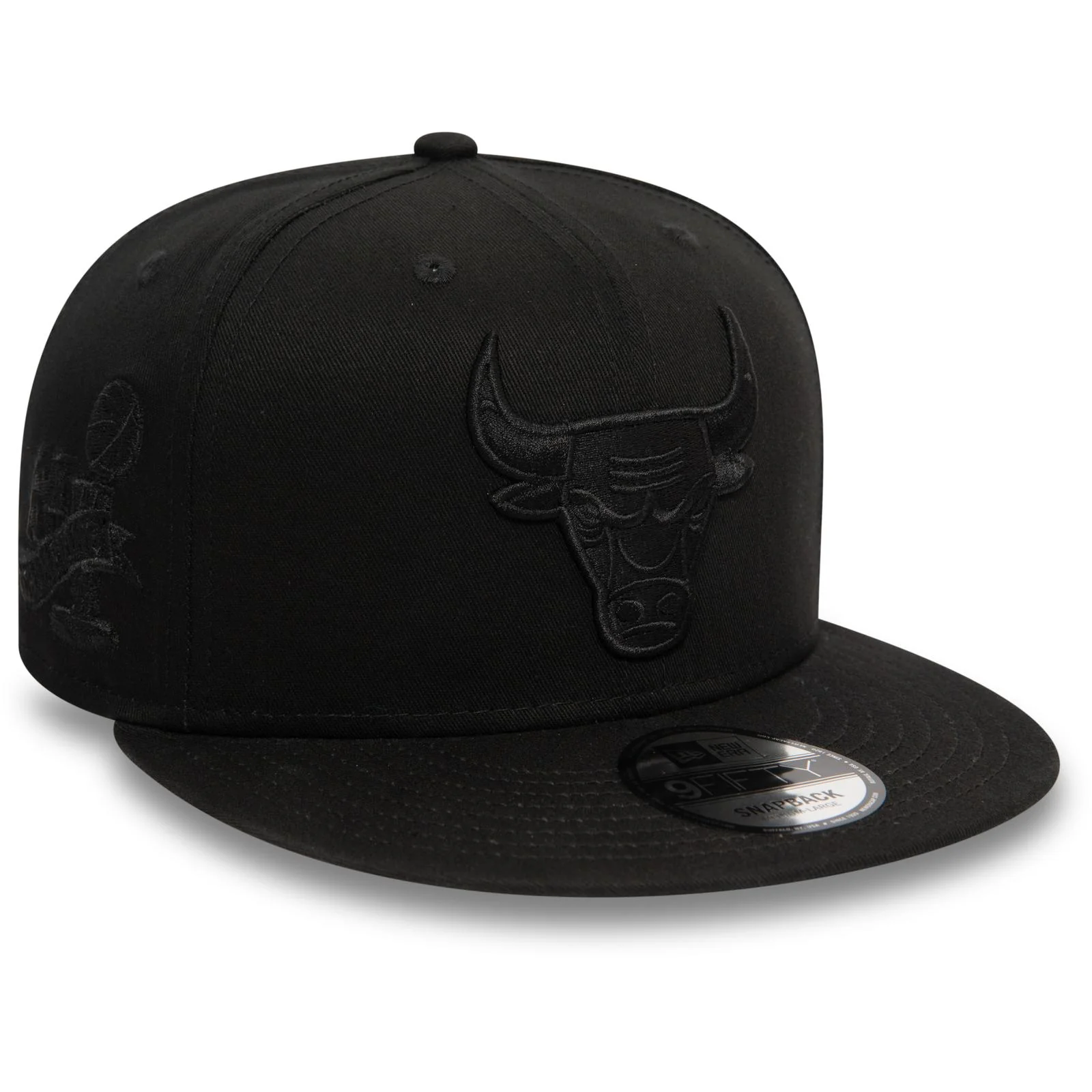 New Era Mens 9FIFTY Chicago Bulls Snapback Cap - Black - Image 2