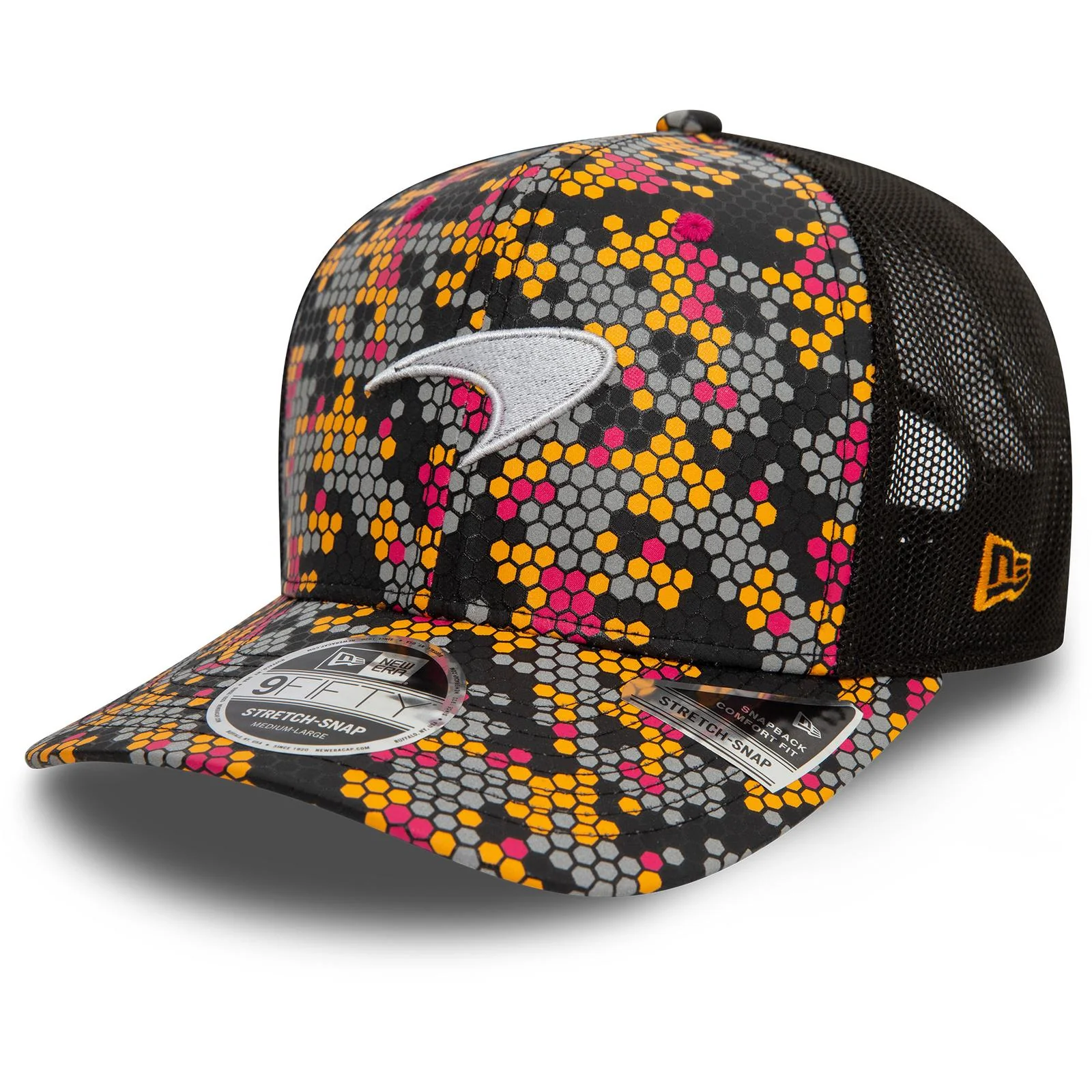 New Era Mens 9FIFTY McLaren Formula 1 Snapback Cap - Black - Image 2