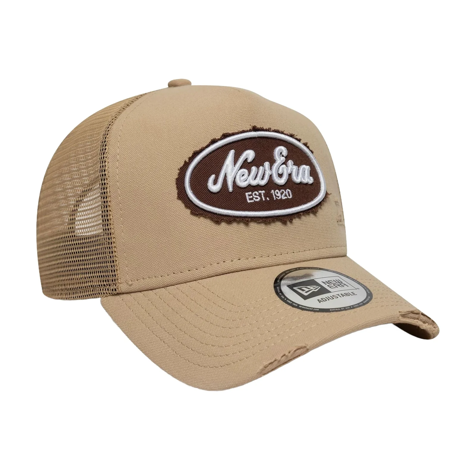 New Era Mens 9FORTY AF TRUCKER Trucker Cap - Light Beige - OSFM - Image 3