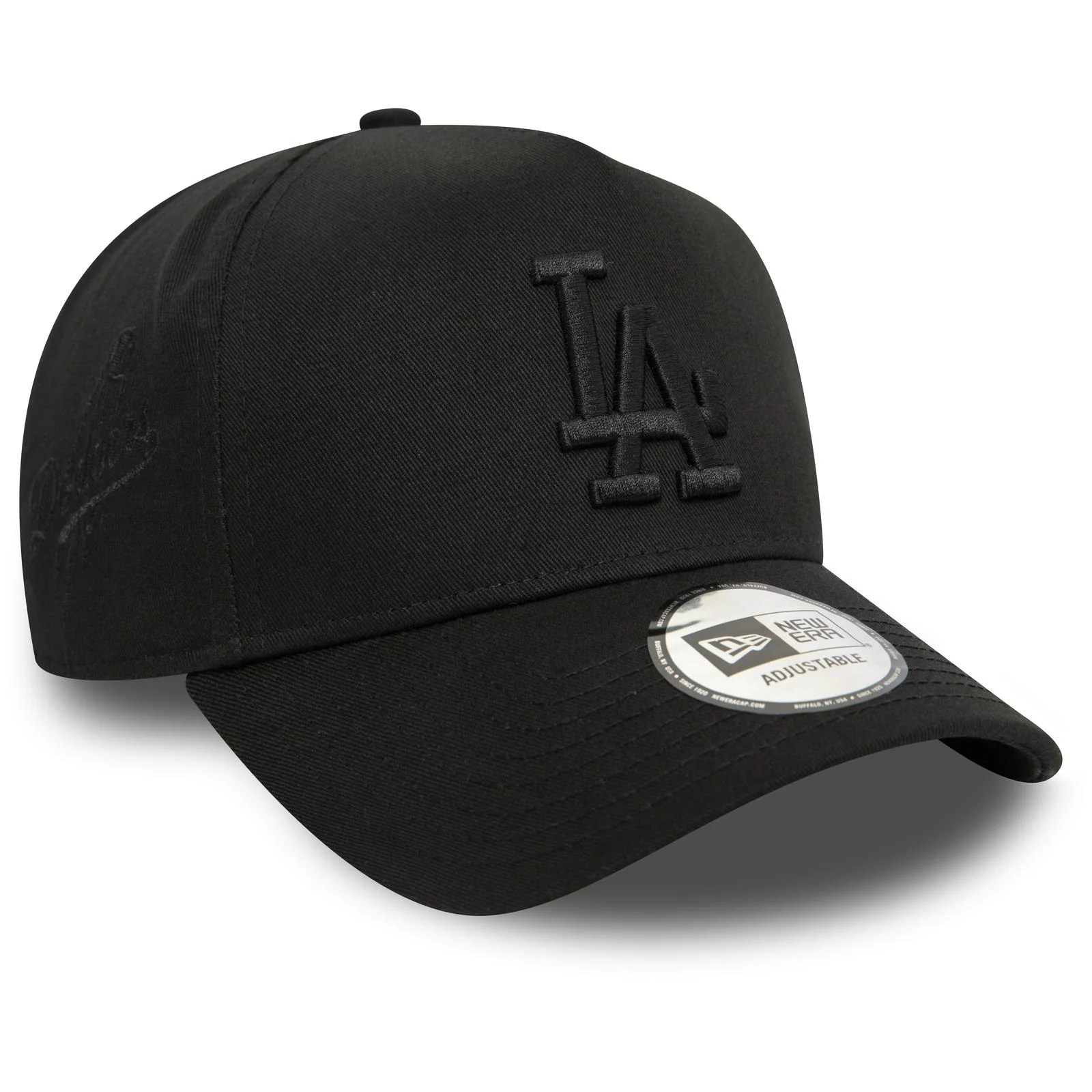 New Era Mens 9FORTY LA Dodgers E-Frame Cap - Monochrome Black - Image 2