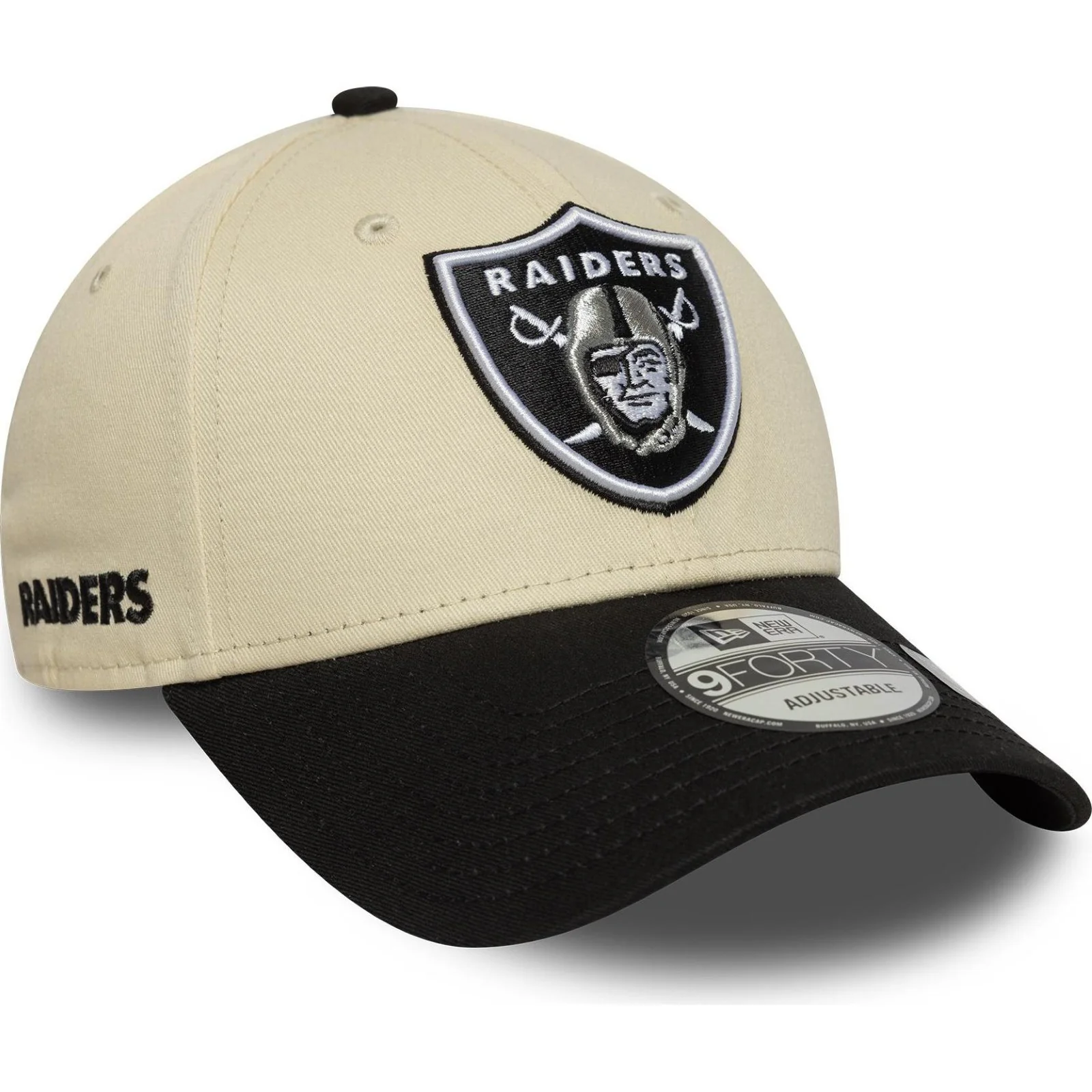 New Era Mens 9FORTY Las Vegas Raiders Baseball Cap - Light Cream - One Size - Image 2
