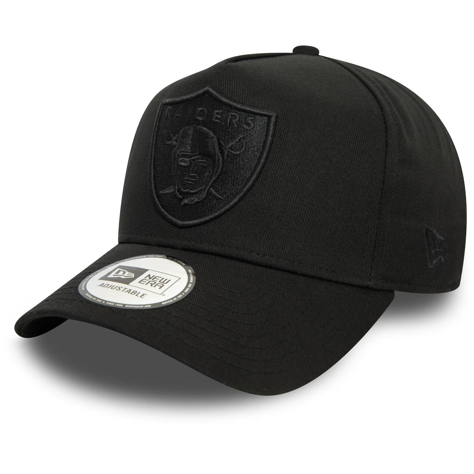 New Era Mens 9FORTY Las Vegas Raiders E-Frame Cap - Monochrome Black - Image 6