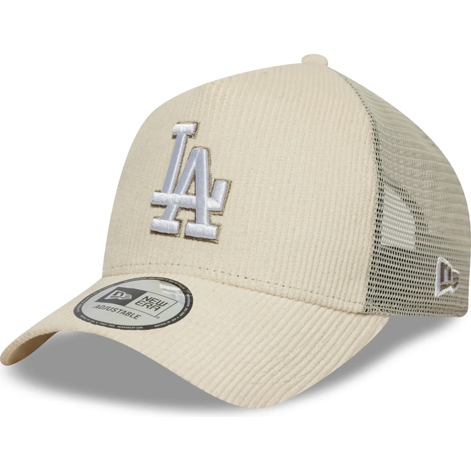 New Era Mens 9FORTY Los Angeles Dodgers Trucker Cap - Light Cream - One Size