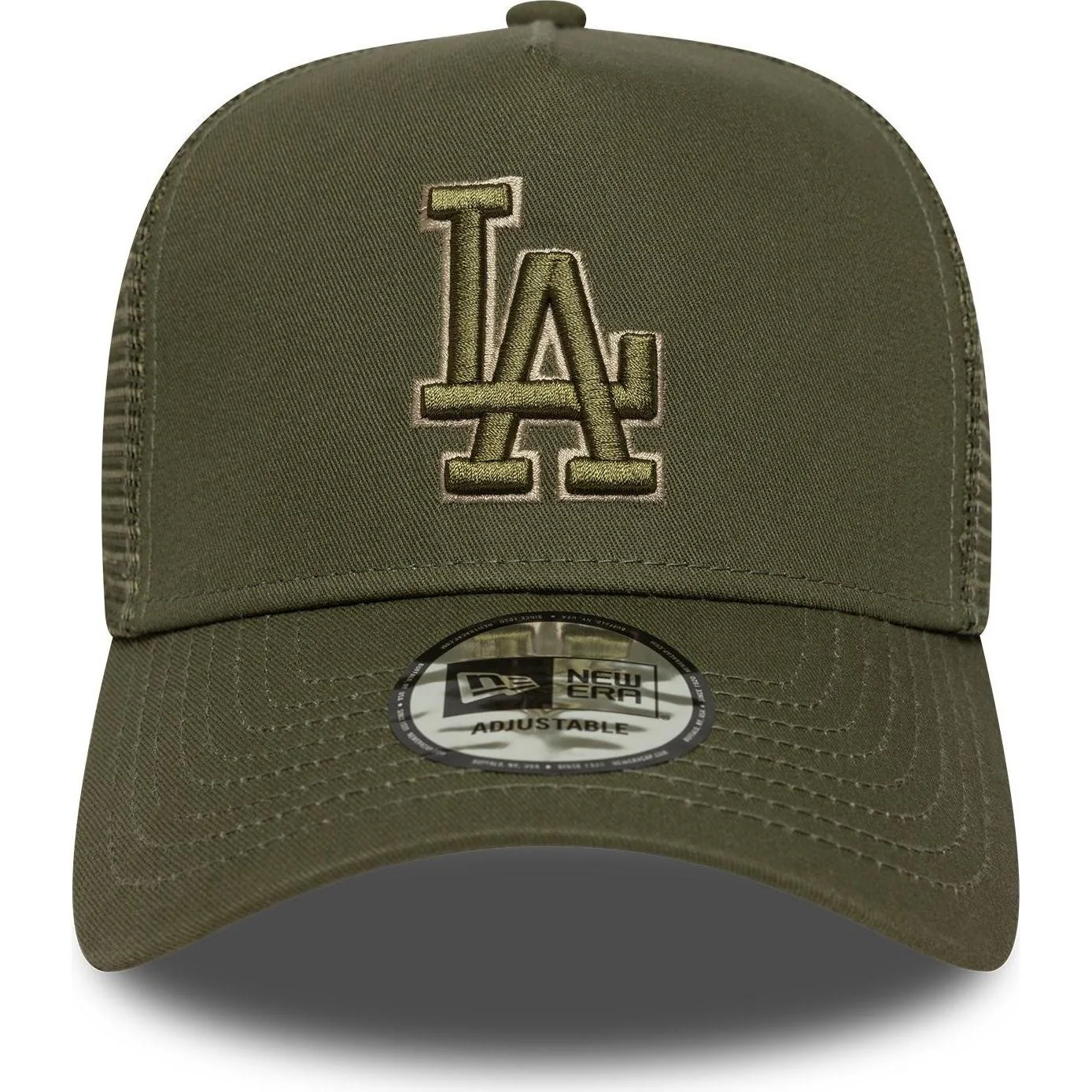 New Era Mens 9FORTY Los Angeles Dodgers Trucker Cap - New Olive - One Size - Image 2