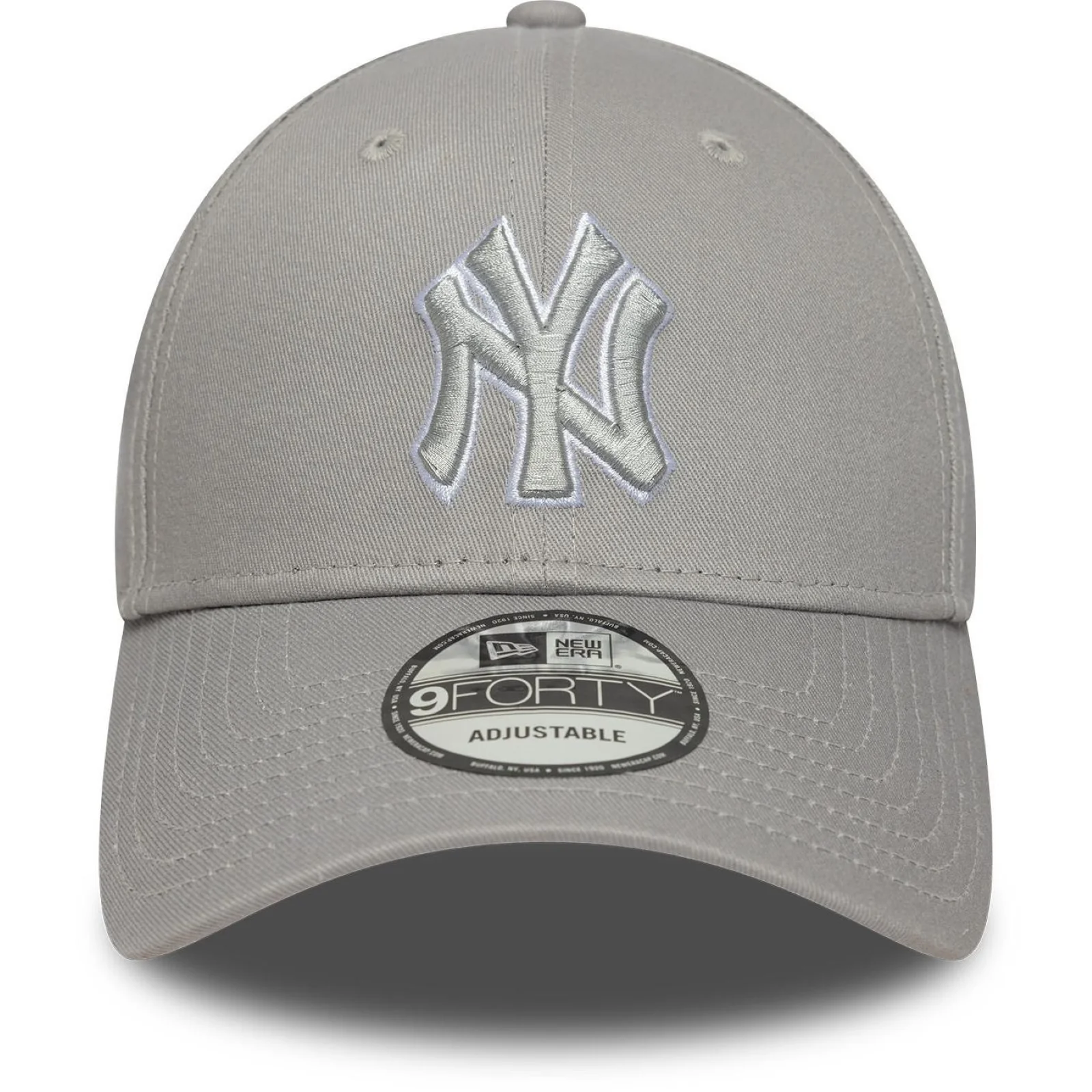 New Era Mens 9FORTY New York Yankees Baseball Cap - Grey - Image 2