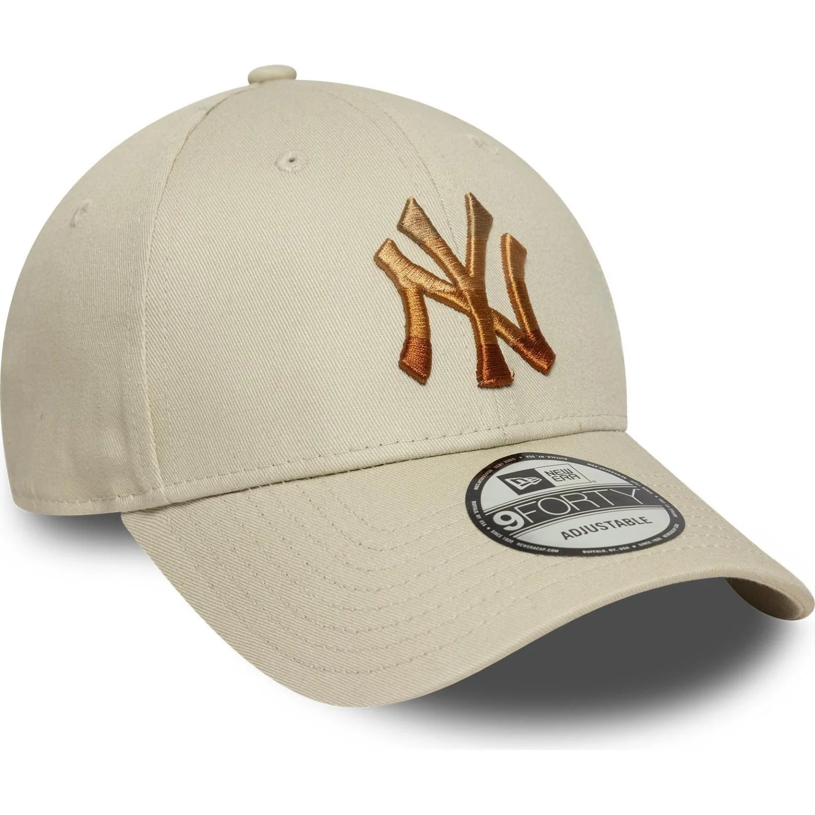 New Era Mens 9FORTY New York Yankees Baseball Cap - Light Cream - One Size - Image 2