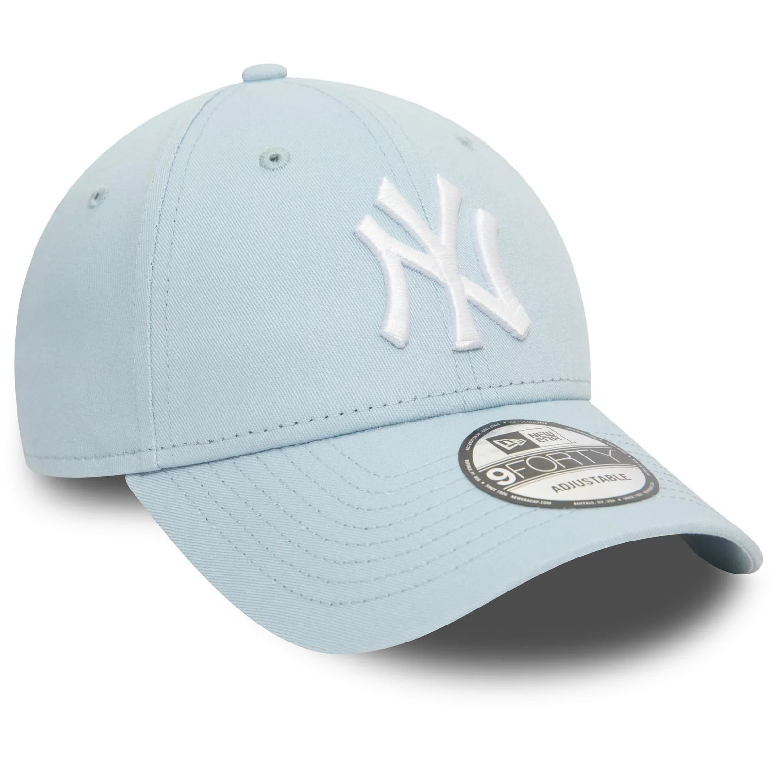 New Era Mens 9FORTY New York Yankees Essential Cap - Pastel Blue - Image 2
