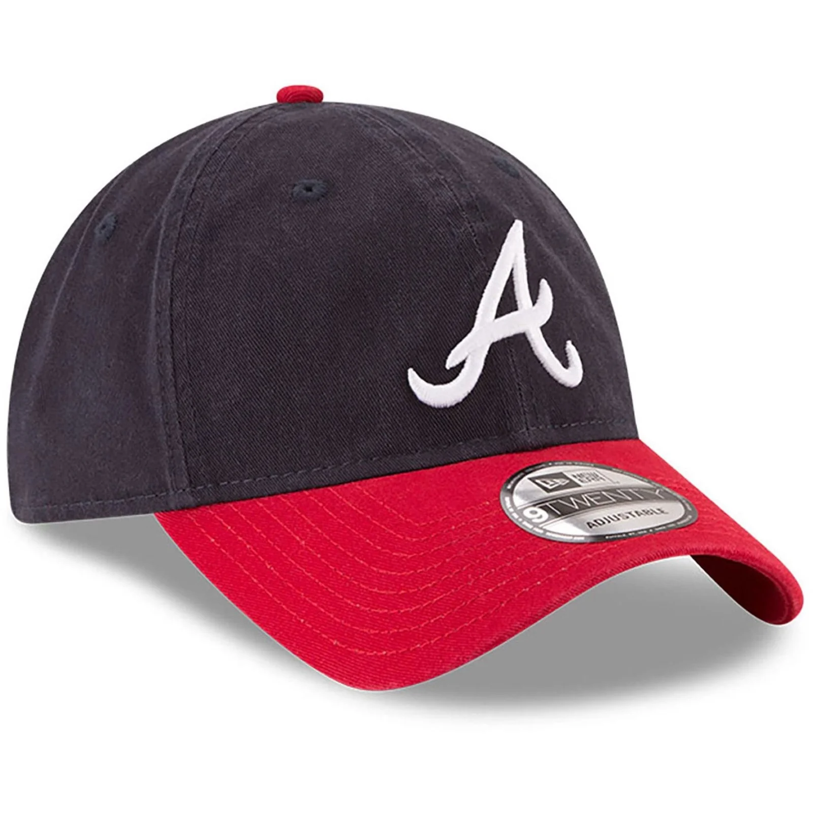 New Era Mens 9TWENTY Atlanta Braves Baseball Cap - Navy - Image 3