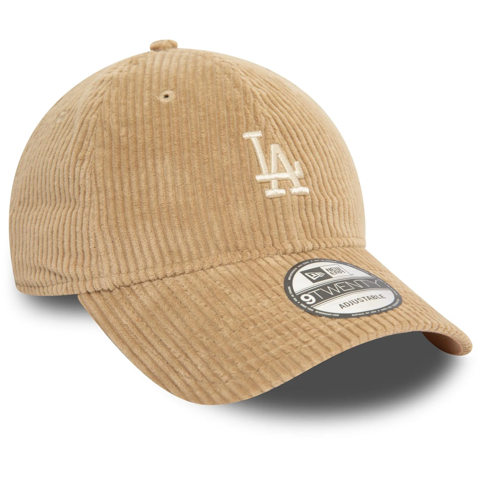 New Era Mens 9TWENTY LA Dodgers Cord Strapback Cap - Brown - Image 2