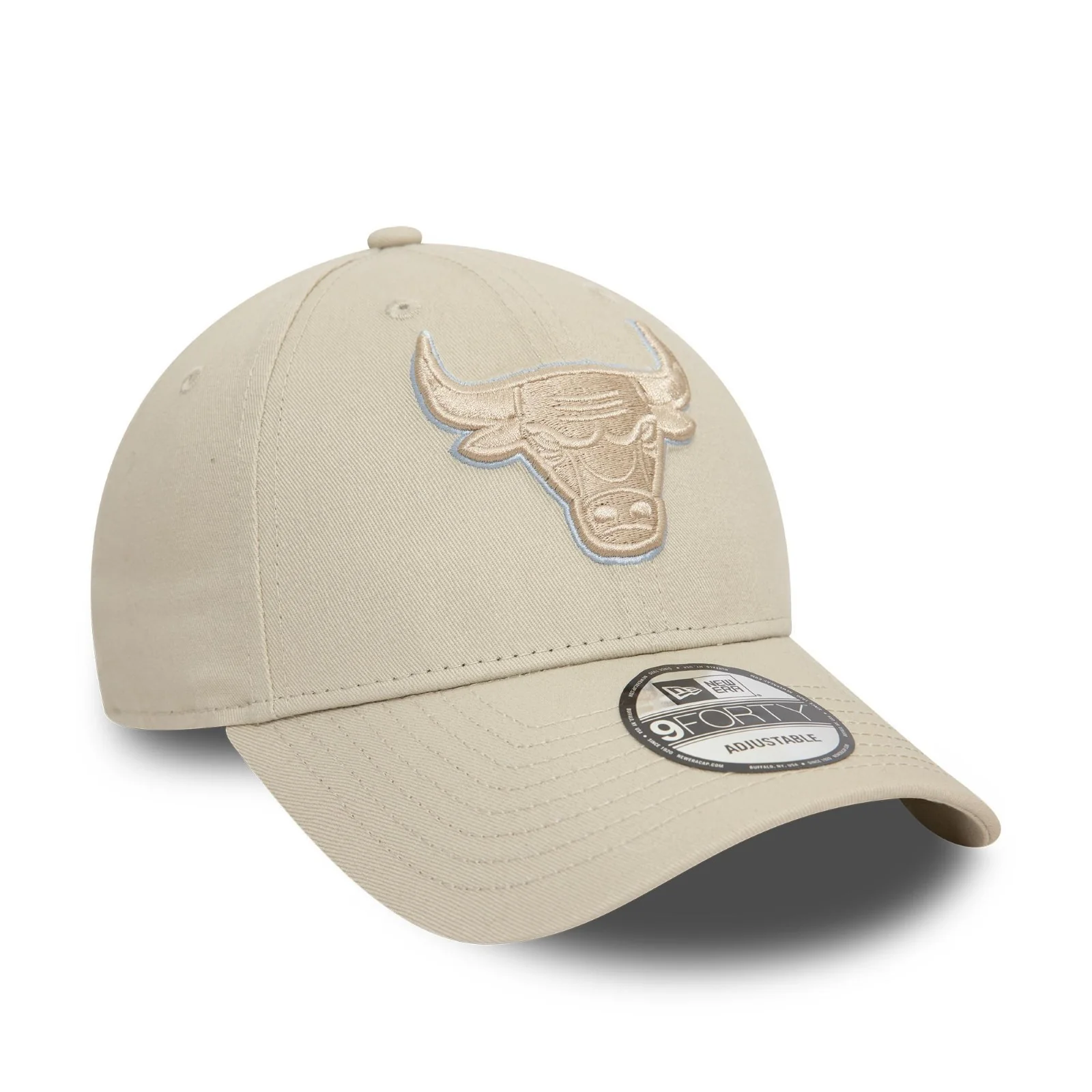 New Era Mens Chicago Bulls 9FORTY Team Outline Baseball Cap - Light Beige - OSFM - Image 3