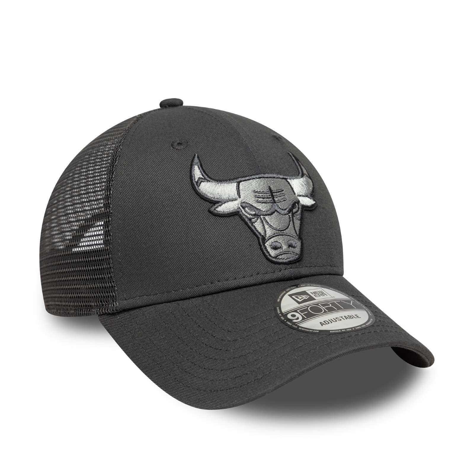 New Era Mens Chicago Bulls 9FORTY Trucker Cap - Dark Grey - OSFM - Image 3