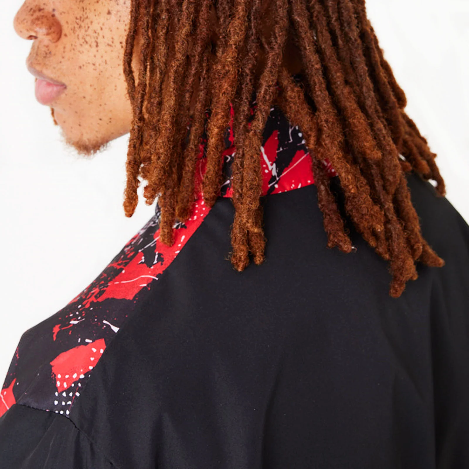 New Era Mens Chicago Bulls All Over Pattern Panel Track Jacket - Black - Image 4