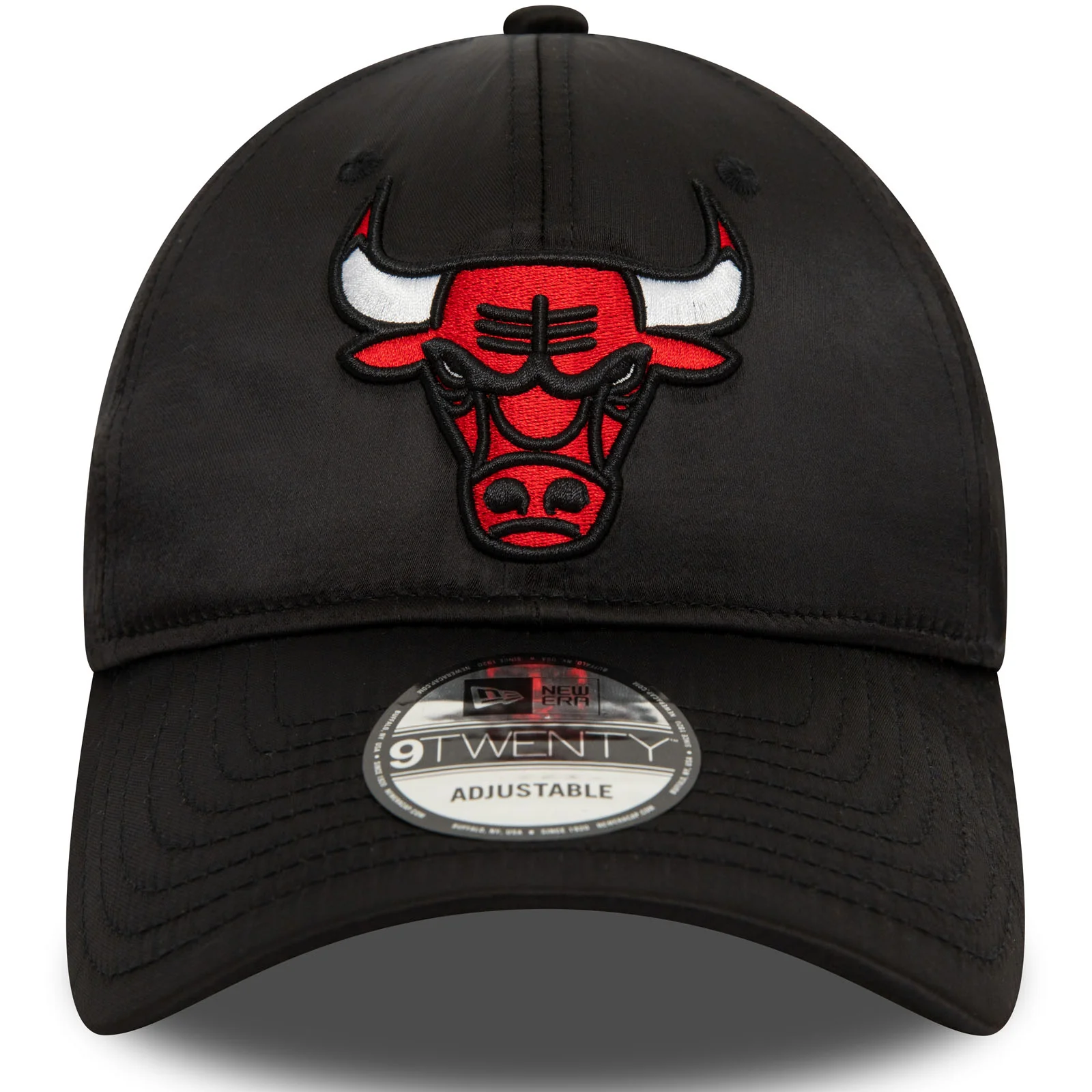 New Era Mens Chicago Bulls NBA Satin 9TWENTY Baseball Cap - Black - Image 4