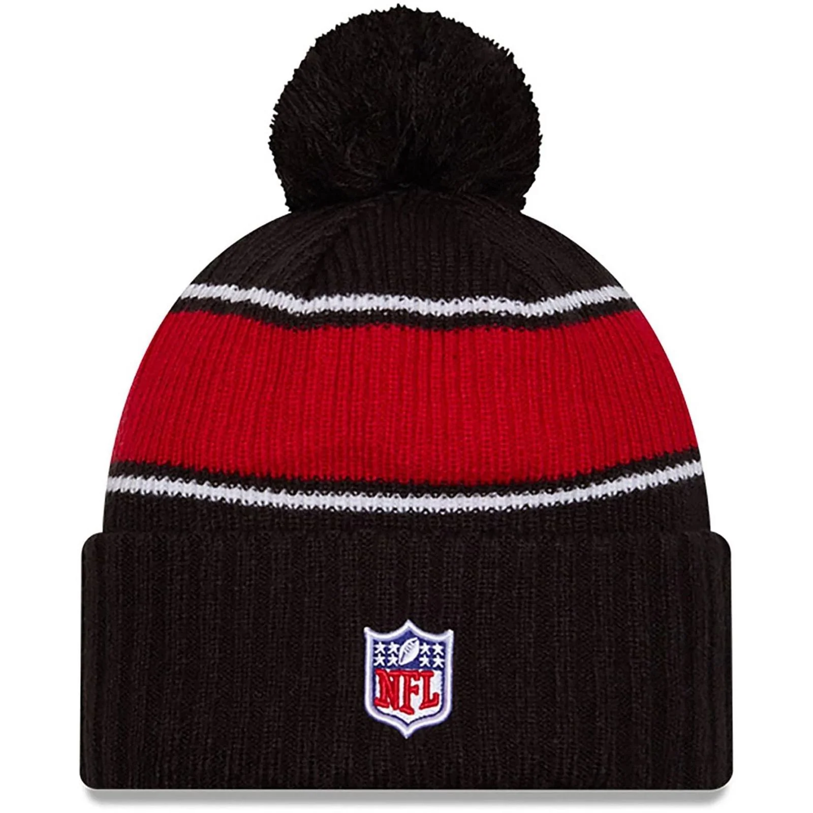 New Era Mens Knits Atlanta Falcons Bobble Hat - Black - Image 2