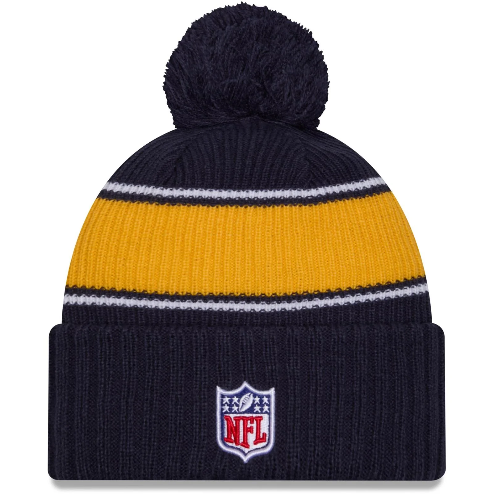 New Era Mens Knits Los Angeles Chargers NFL Bobble Hat - Navy - Image 2