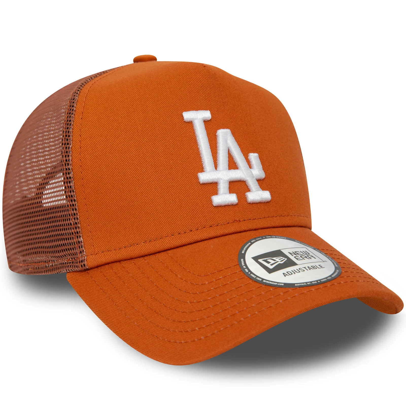New Era Mens LA Dodgers League Essentials Snapback Trucker Cap - Brown - Image 3