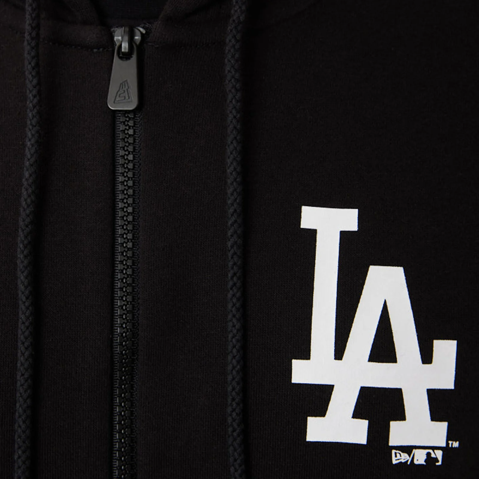 New Era Mens LA Dodgers MLB League Essentials Full Zip Hoodie - Black - Image 5