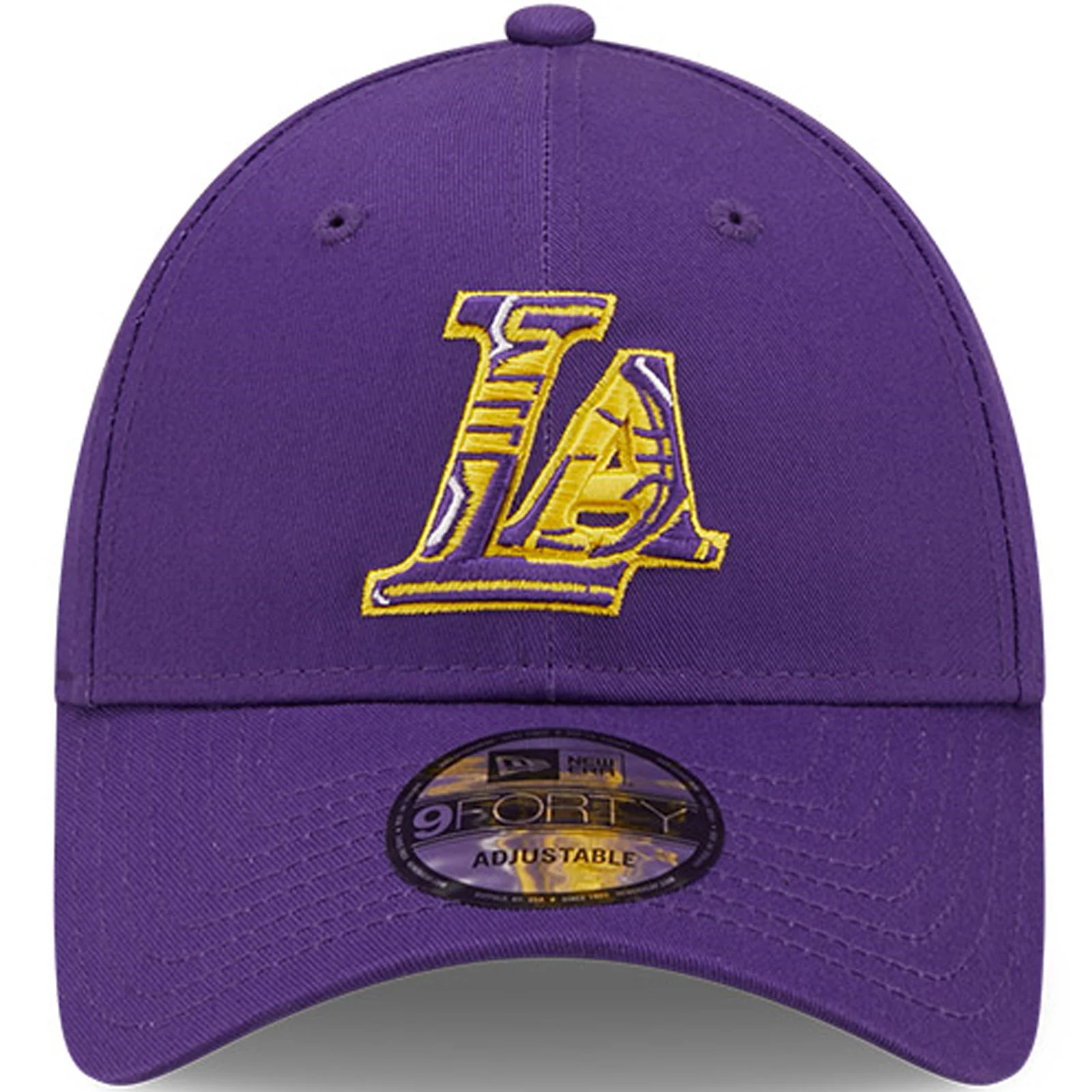 New Era Mens LA Lakers 9FORTY NBA Logo Infill Baseball Cap - Purple - Image 4