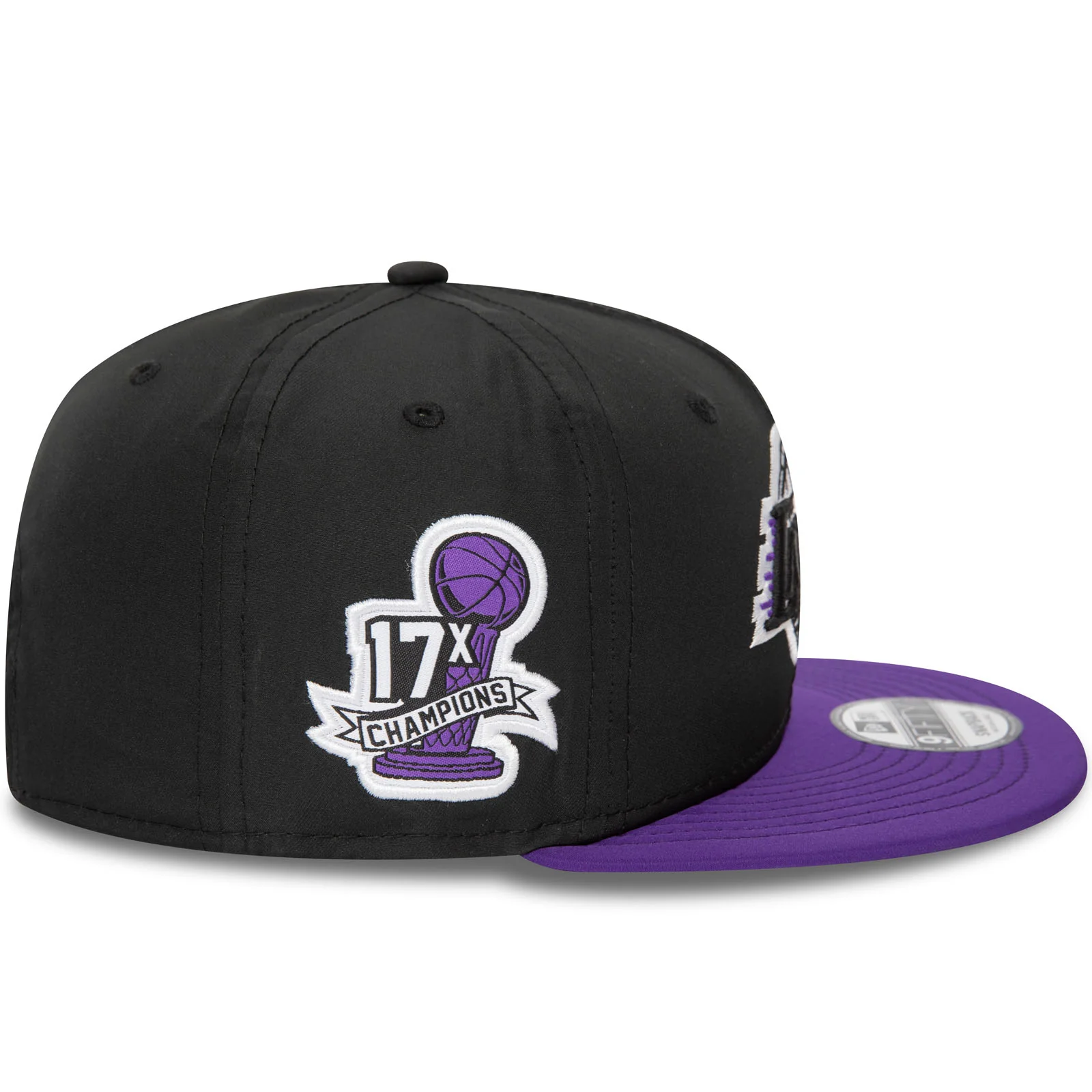 New Era Mens LA Lakers NBA Infill 9FIFTY Snapback Baseball Cap - Black - Image 5