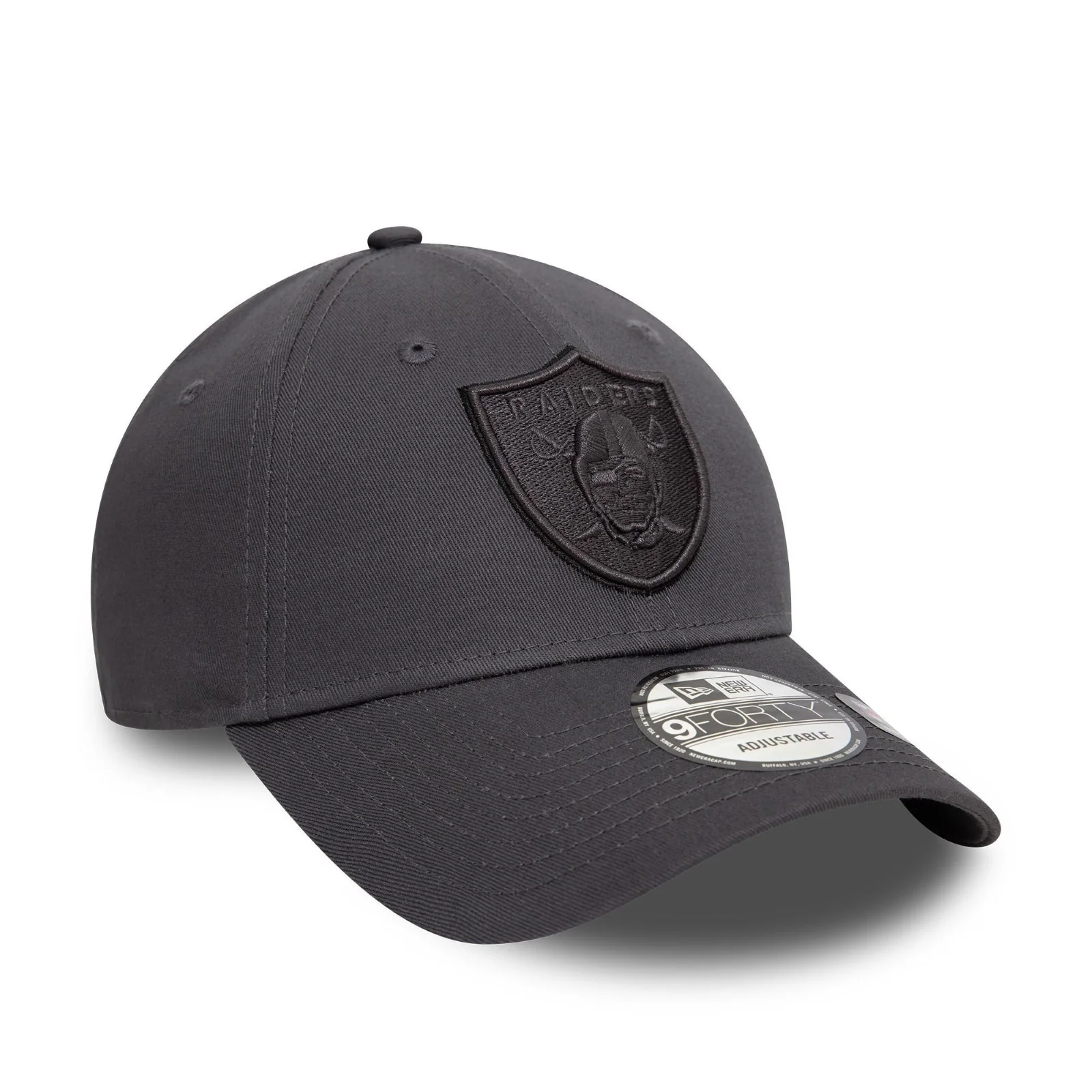 New Era Mens Las Vegas Raiders 9FORTY Team Outline Baseball Cap - Dark Grey - OSFM - Image 3
