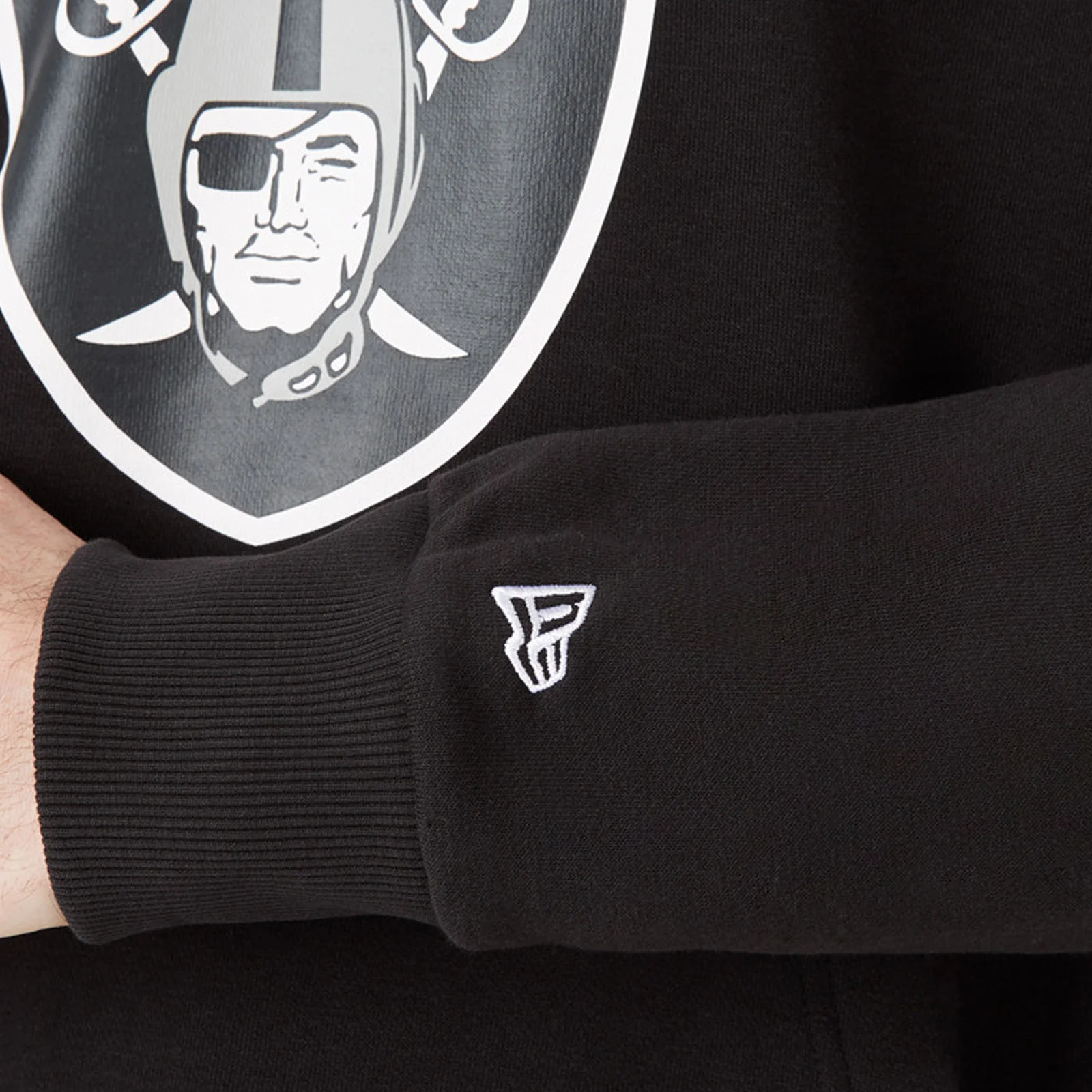 New Era Mens Las Vegas Raiders NFL Team Logo Hoodie - Black - Image 3