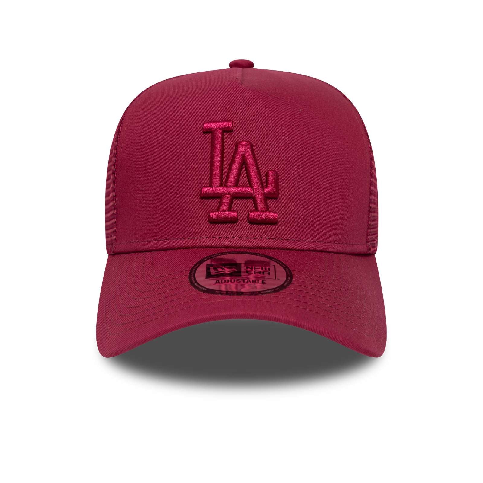New Era Mens Los Angeles Dodgers 9FORTY League Essential Trucker Cap - Dark Red - OSFM - Image 2