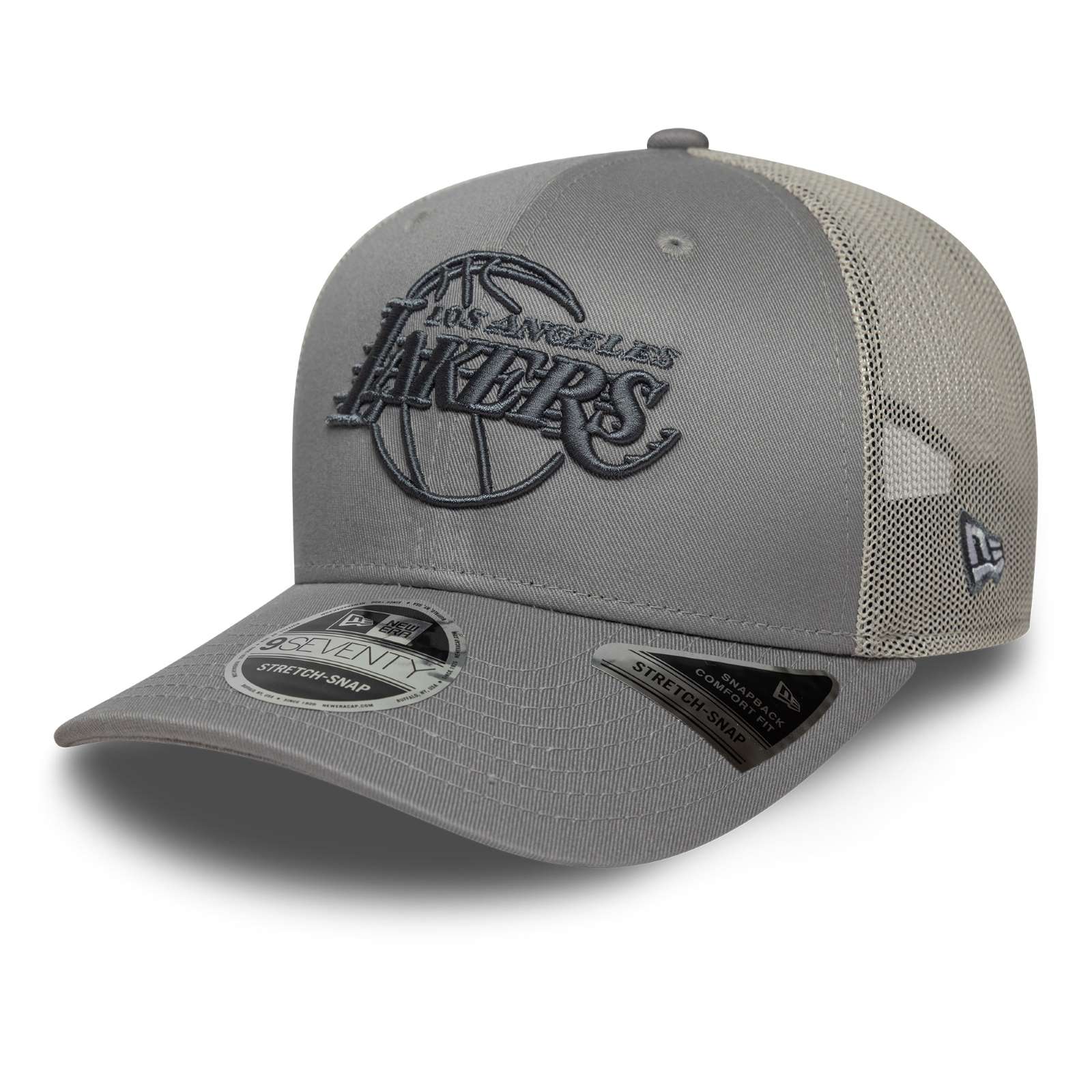 New Era Mens Los Angeles Lakers 9SEVENTY Tonal Baseball Cap - Grey - OSFM