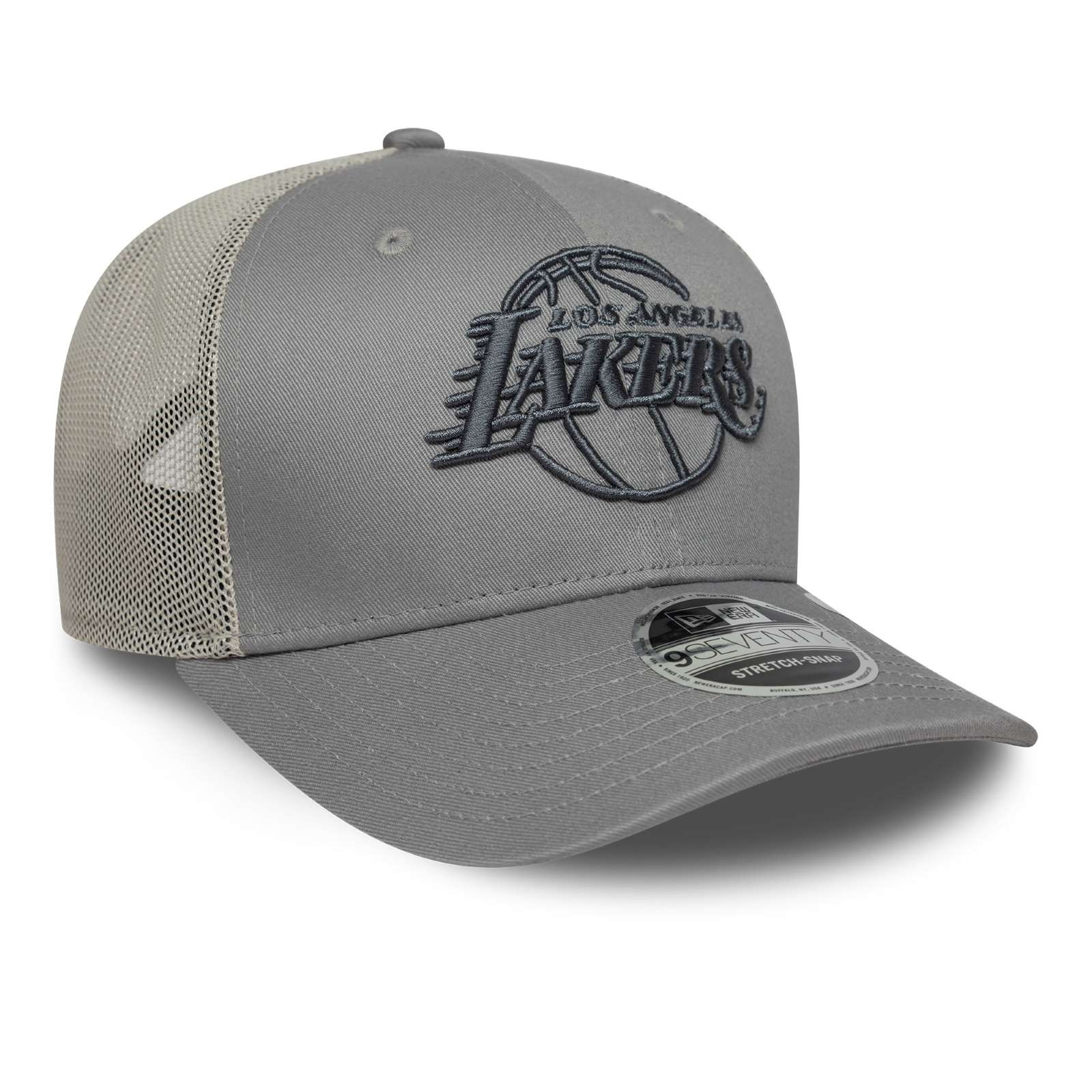 New Era Mens Los Angeles Lakers 9SEVENTY Tonal Baseball Cap - Grey - OSFM - Image 3