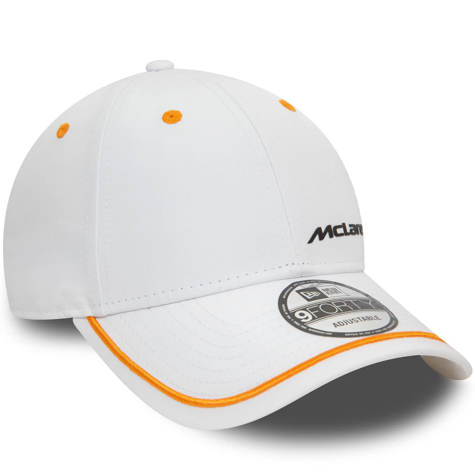 New Era Mens McLaren Automotive Contrast Piping 9FORTY Cap - White - Image 3
