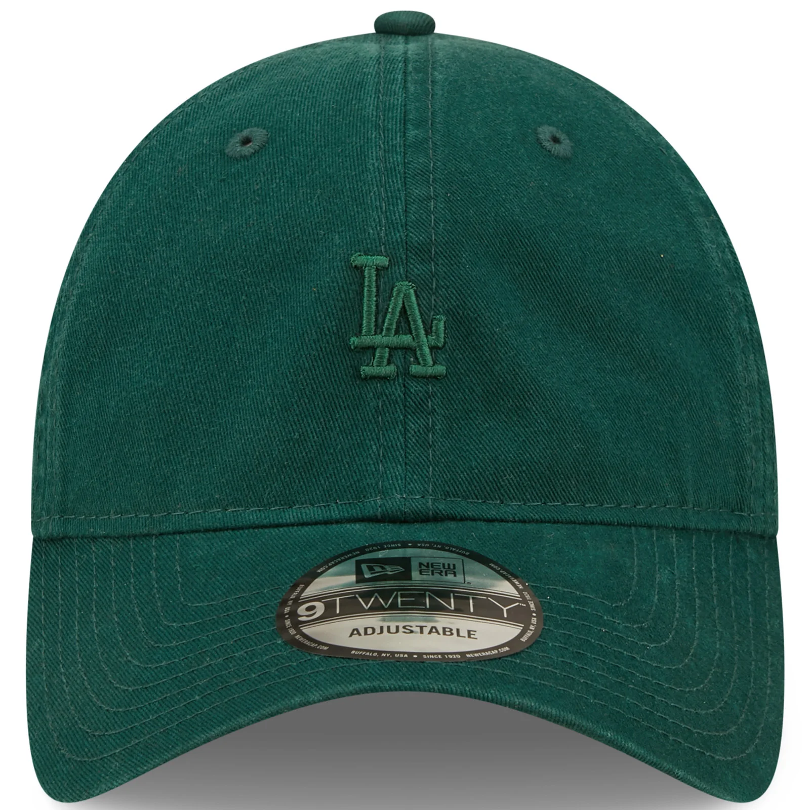 New Era Mens Mini Logo Los Angeles Dodgers 9TWENTY Cap - Dark Green - Image 3