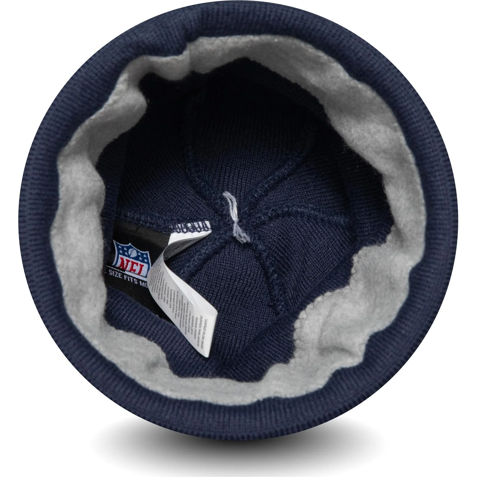New Era Mens New England Patriots Bobble Hat - Dark Blue - Image 3