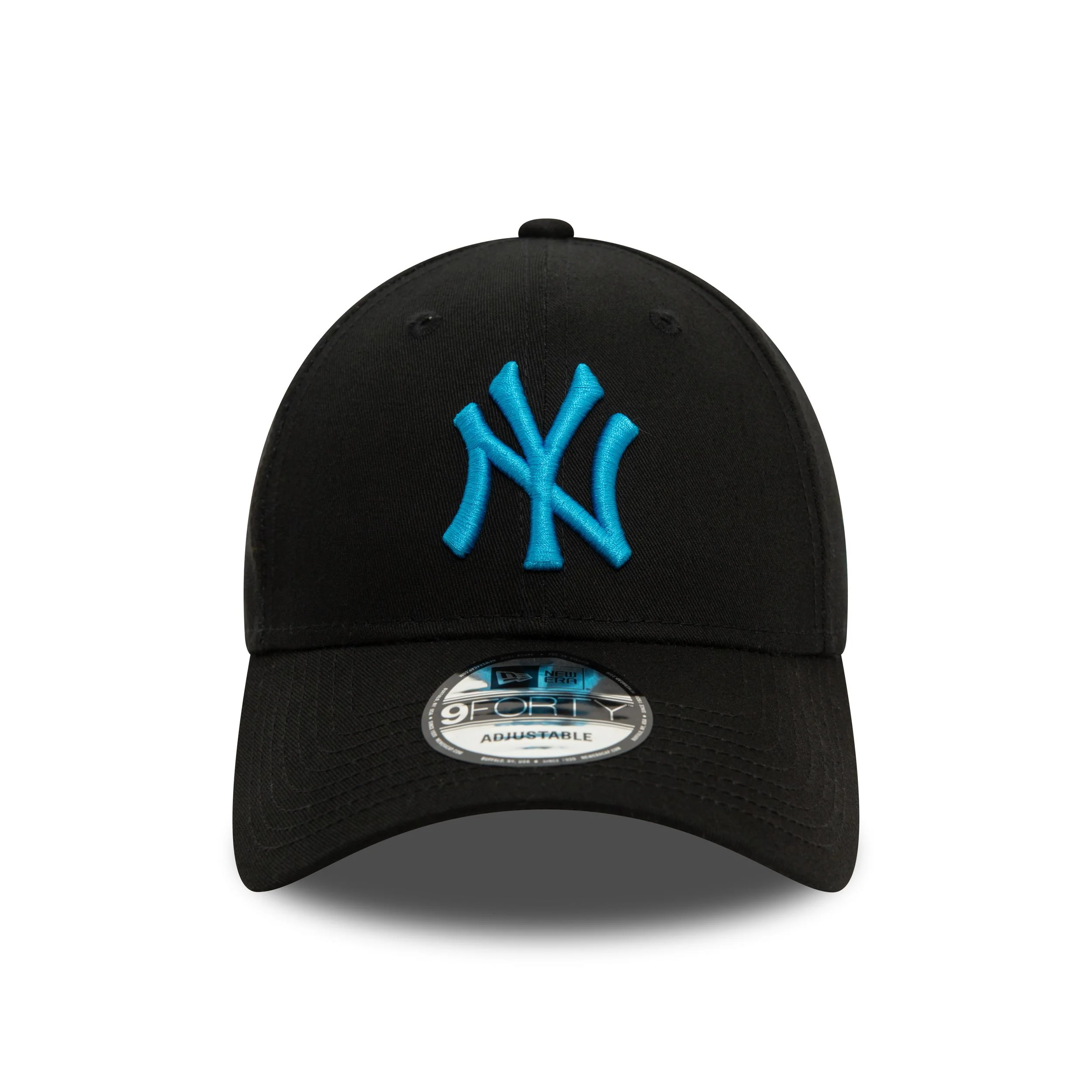 New Era Mens New York Yankees 9FORTY Baseball Cap - Black/Blue - Image 2