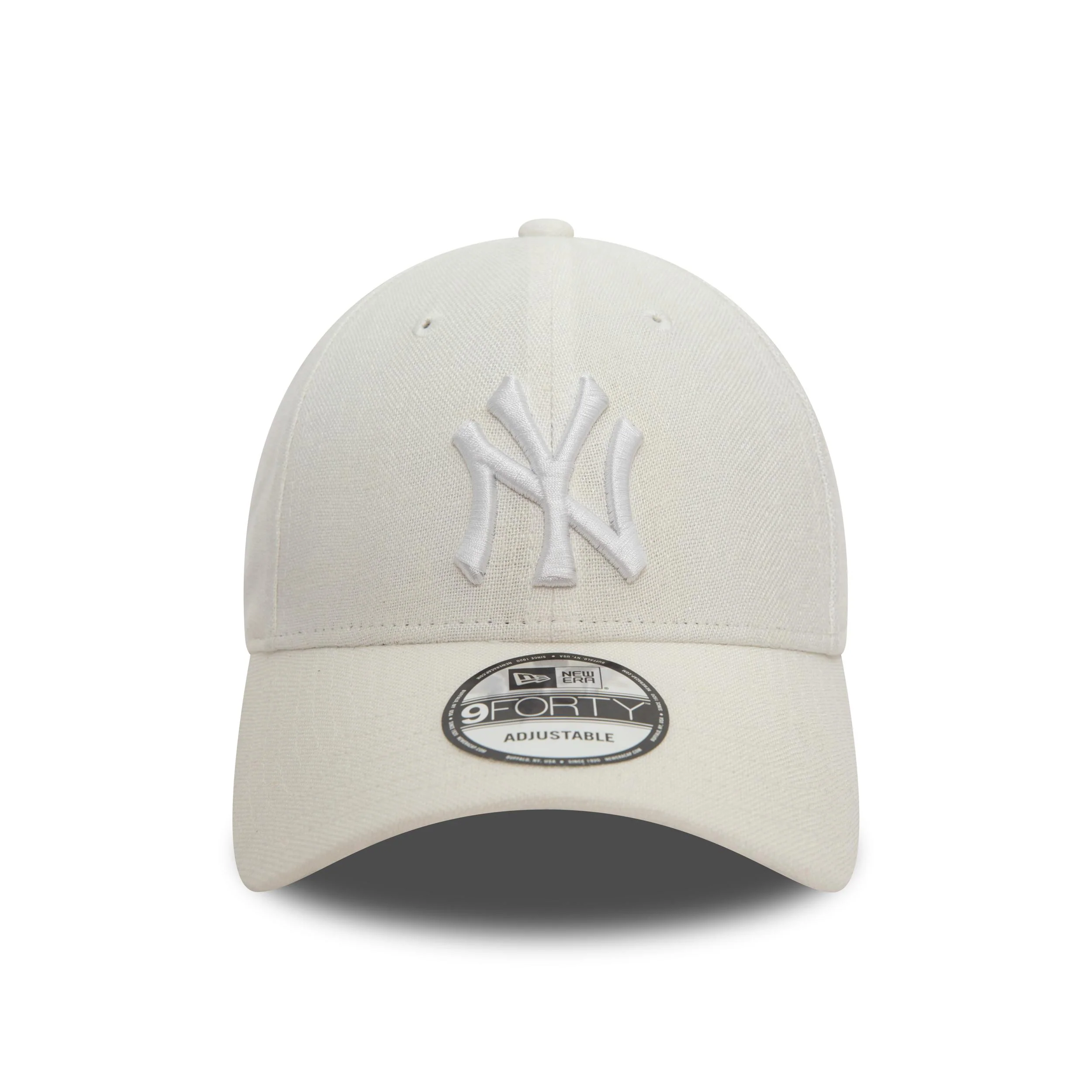 New Era Mens New York Yankees 9FORTY Baseball Cap - White - Image 2