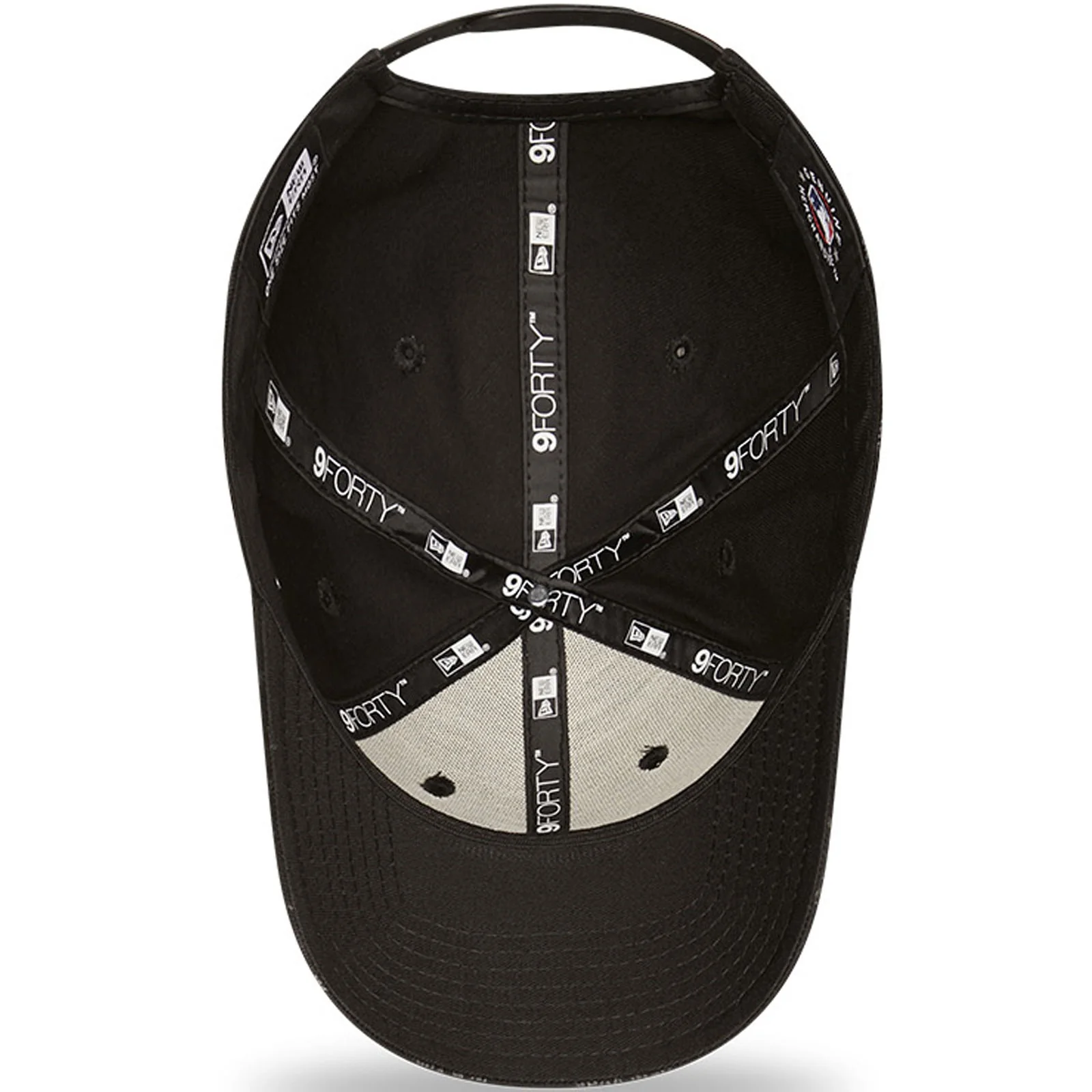 New Era Mens New York Yankees 9FORTY MLB Monogram Baseball Cap - Black - Image 5
